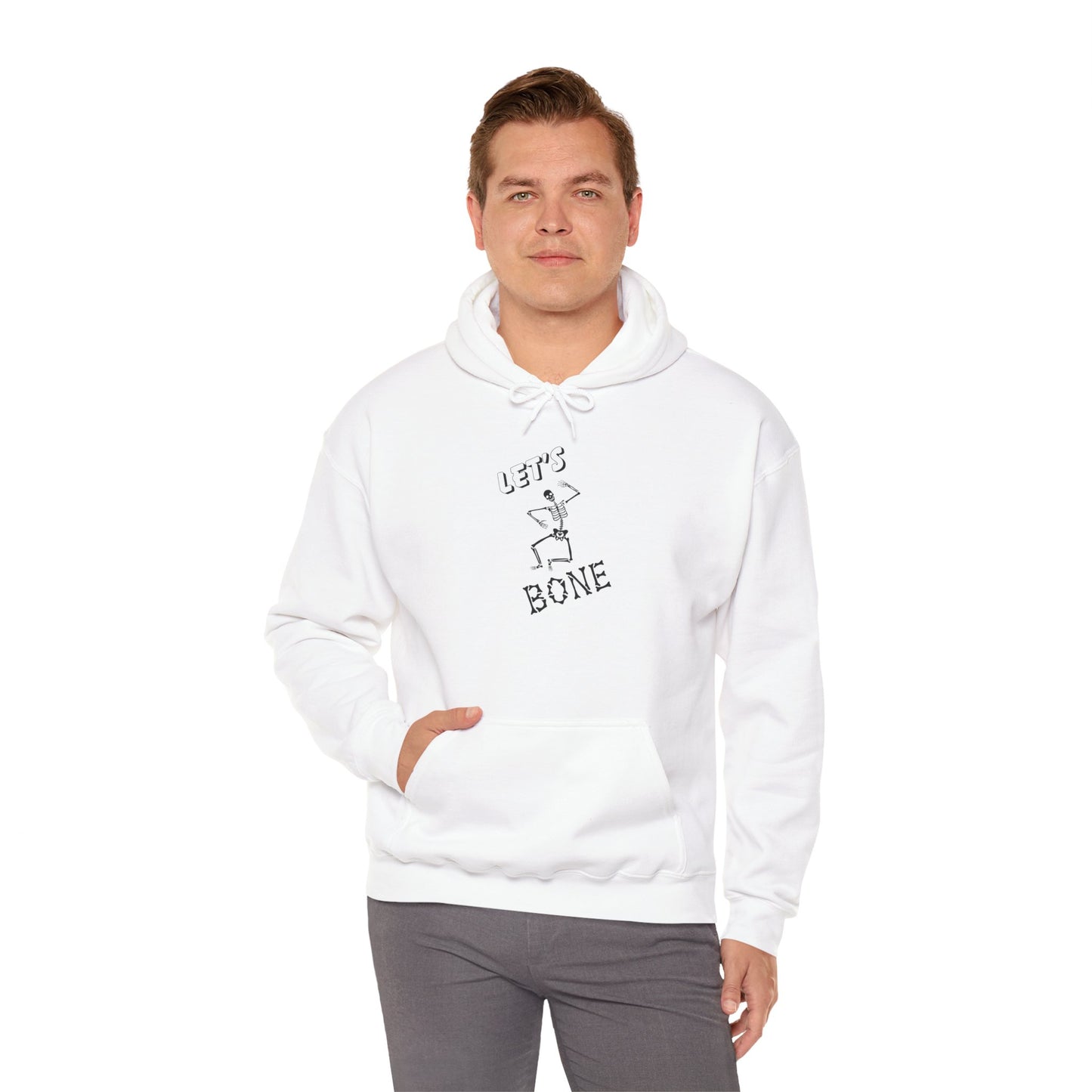 Let's Bone Skeleton Halloween Gildan Hoodie