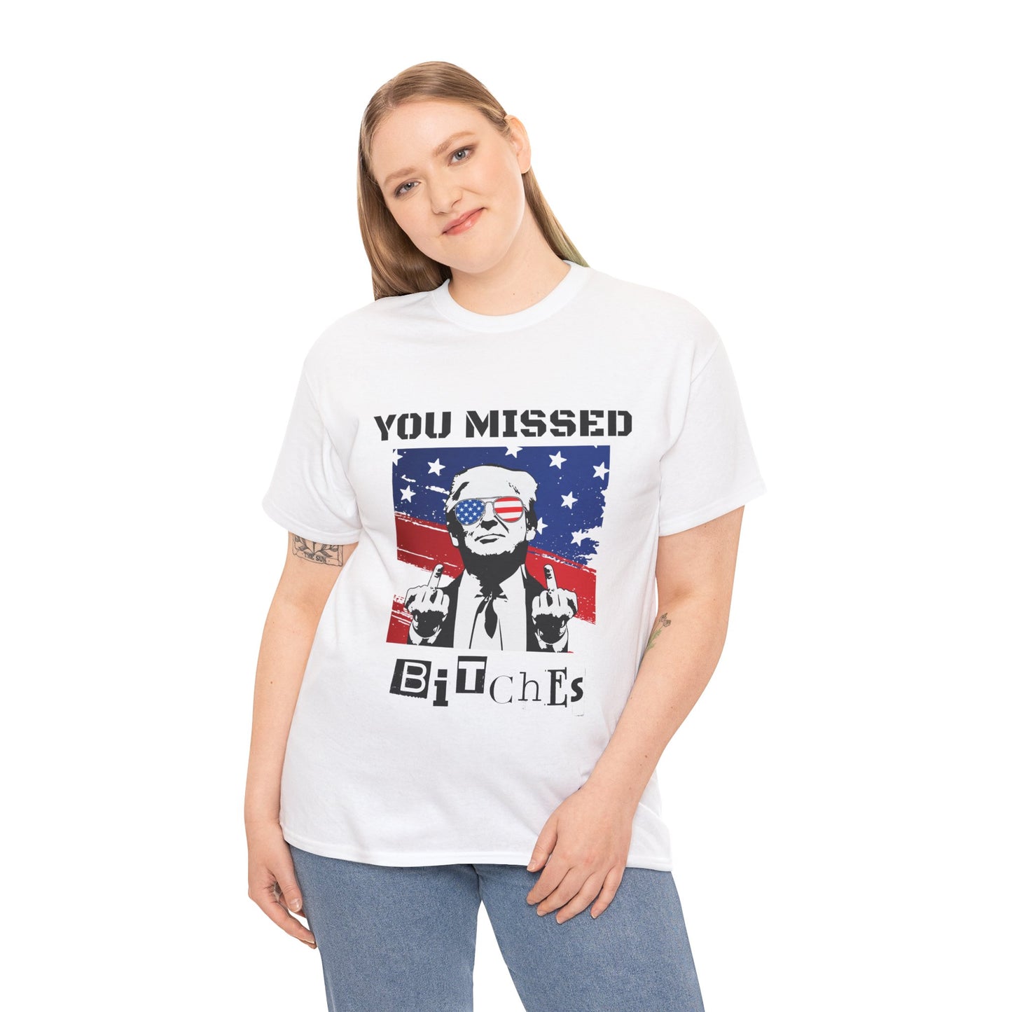 Trump - You Missed B*tches - Light Gildan Heavy T shirt