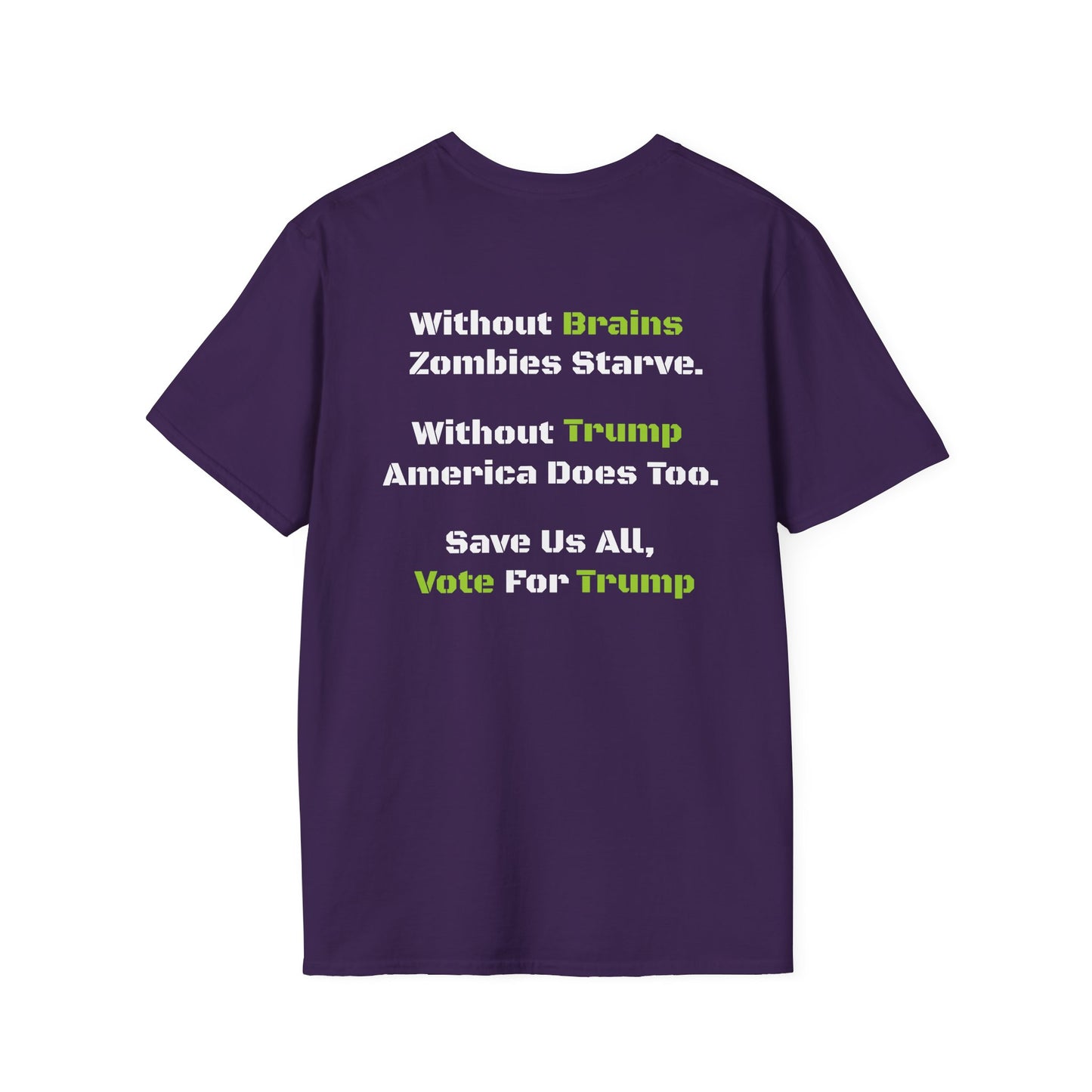 Save Zombies, Vote Trump – Halloween & Election Crossover Zombie Softstyle T-Shirt