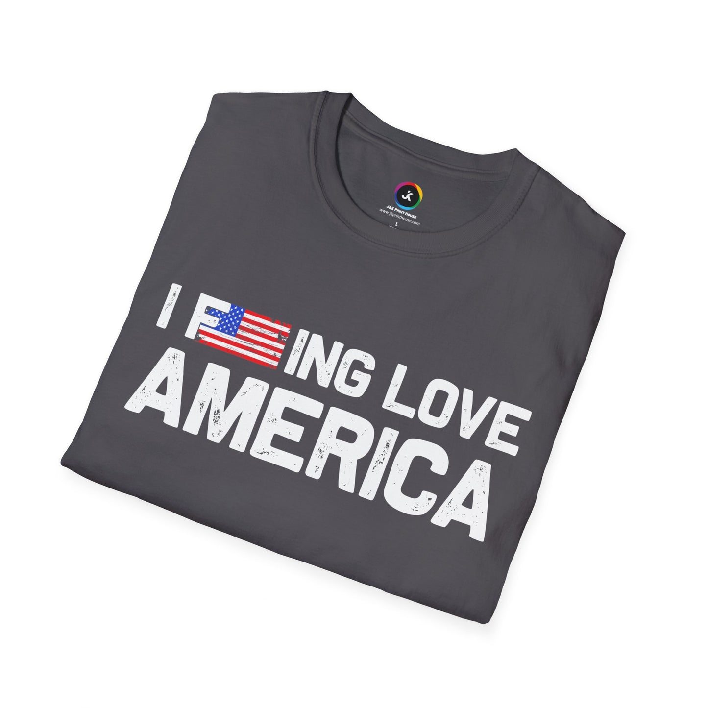 F***ing Love America - Premium Softstyle Dark T-Shirt