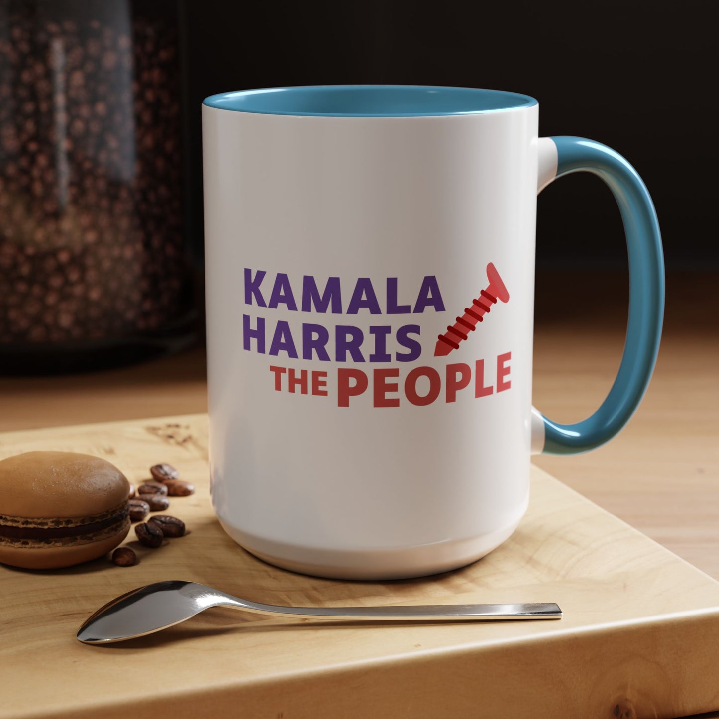 Kamala Harris "Screwing the People" Accent Coffee Mug – 11oz & 15oz
