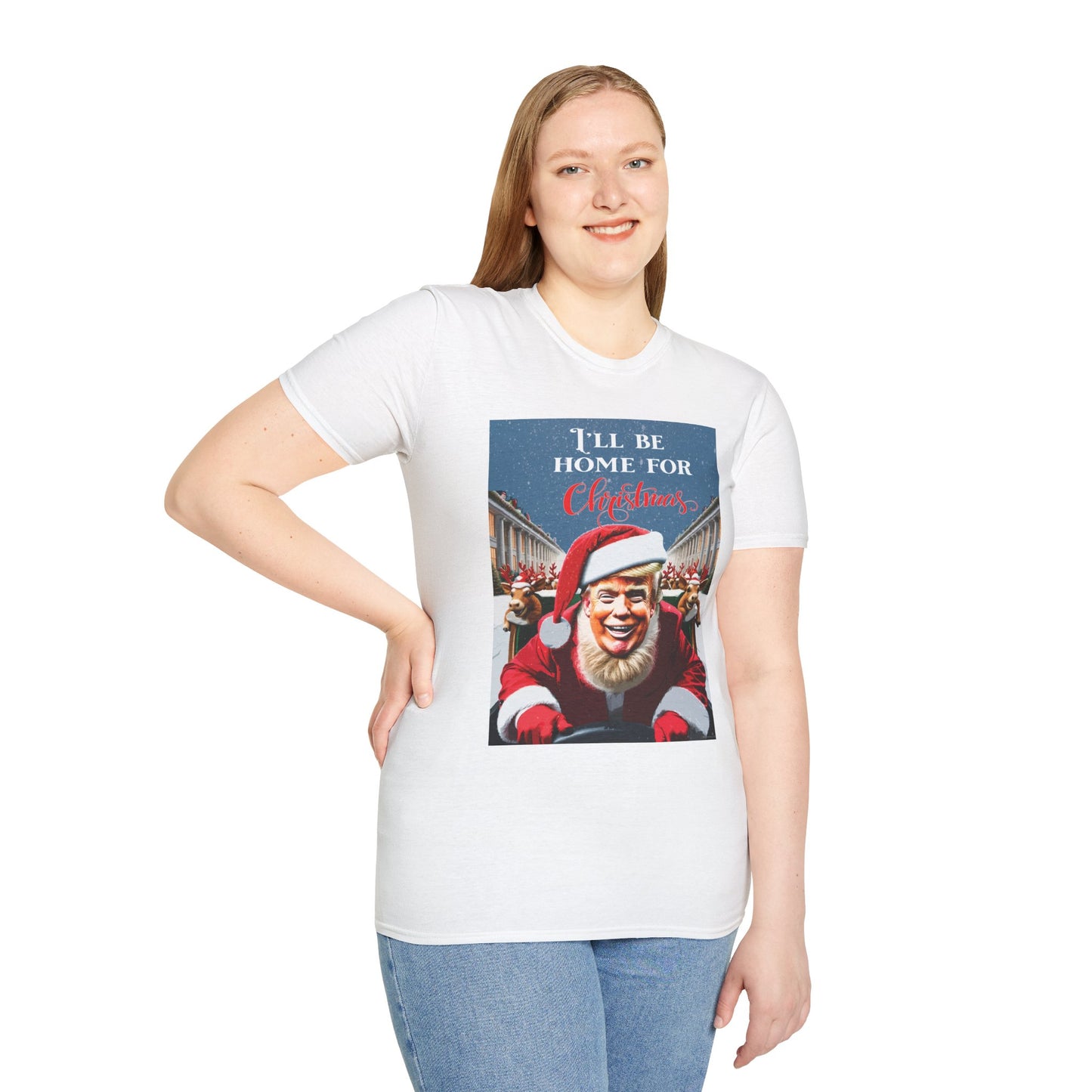 Trump 2024 'I'll Be Home for Christmas' Santa T-Shirt