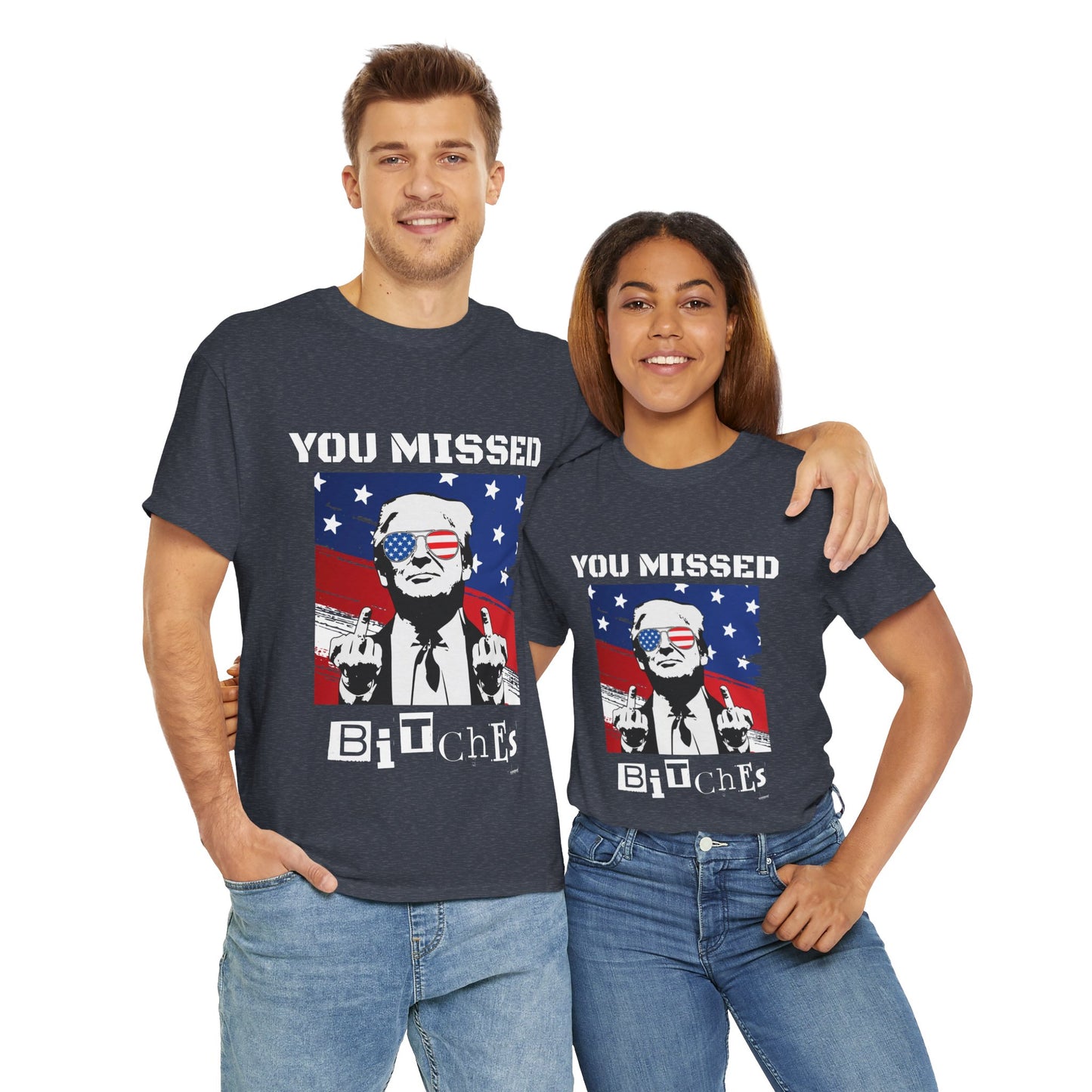 Trump - You Missed B*tches - Dark Gildan Heavy T shirt