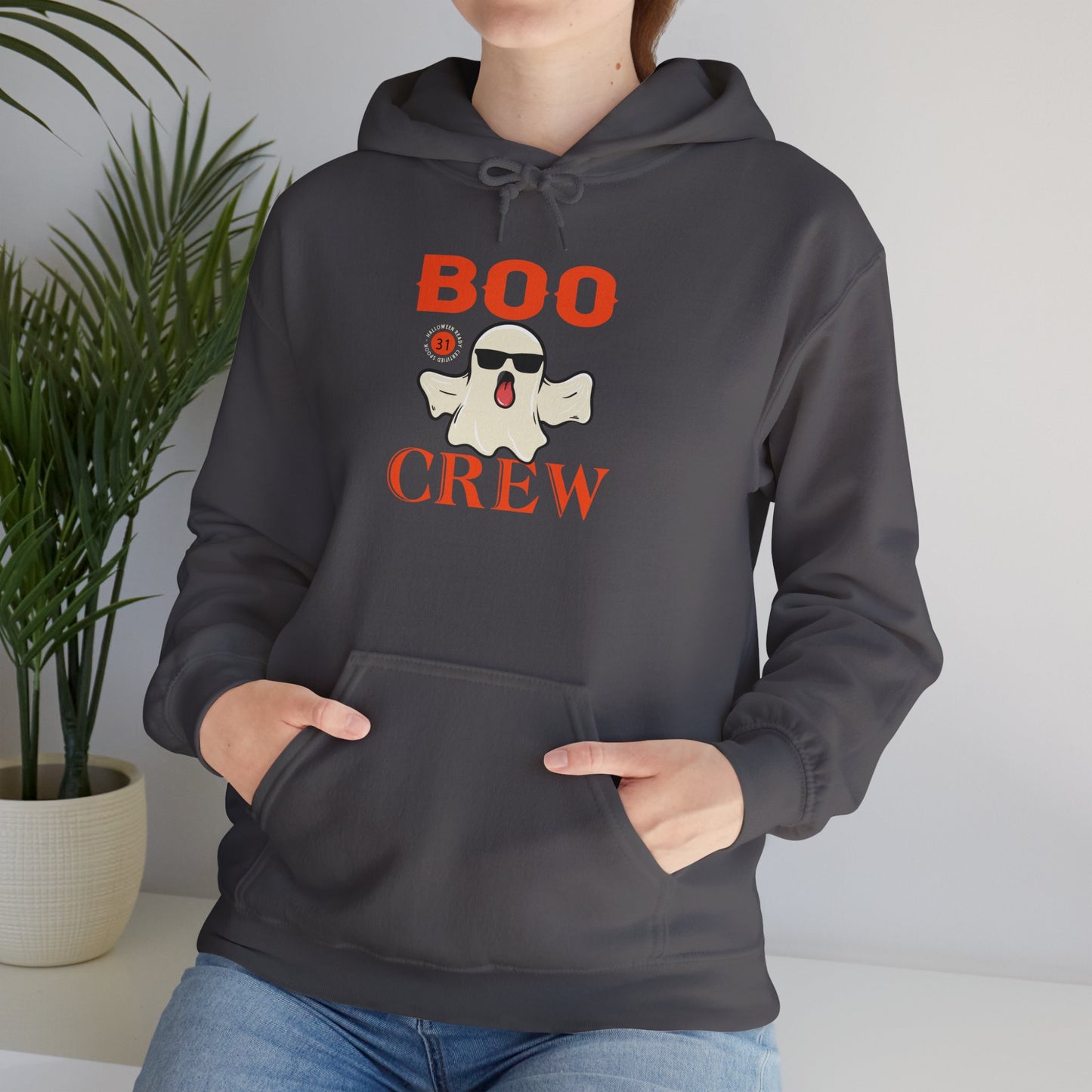 Boo Crew Halloween Hoodie | Spooky Season Ghost Sweatshirt