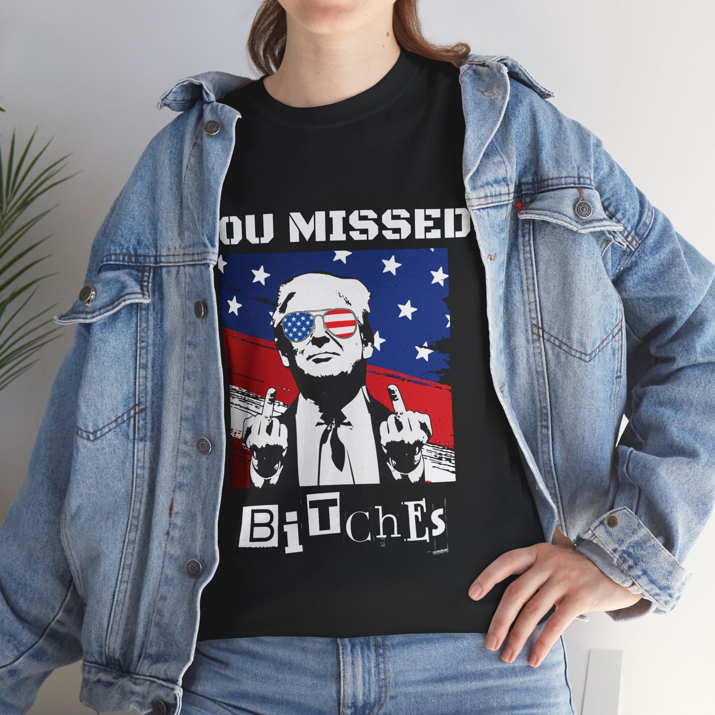 Trump - You Missed B*tches - Dark Gildan Heavy T shirt