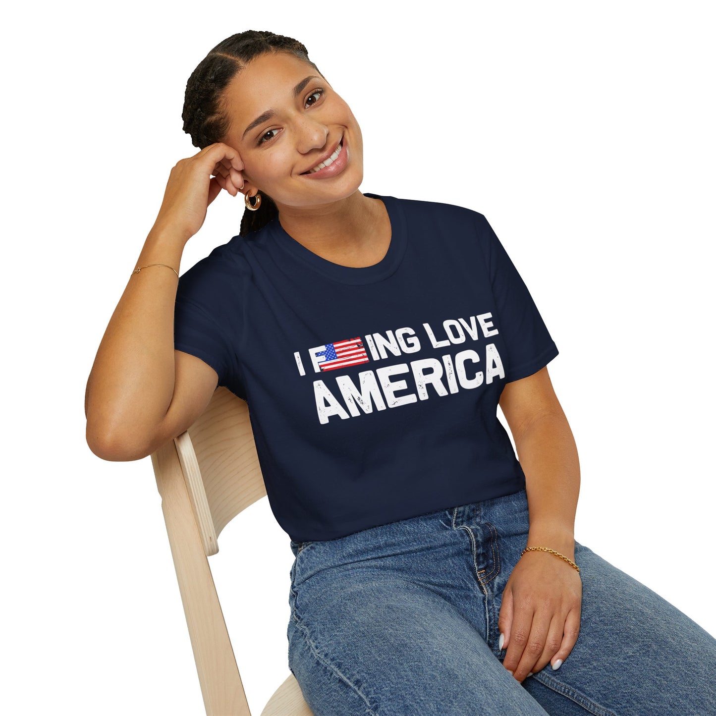 F***ing Love America - Premium Softstyle Dark T-Shirt