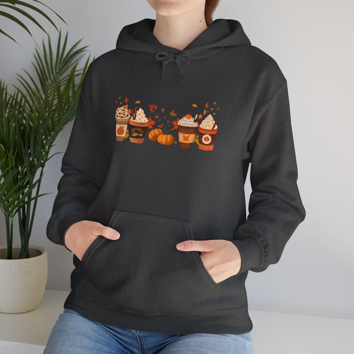 Fall Pumpkin Spice Latte Design Gildan Hoodie