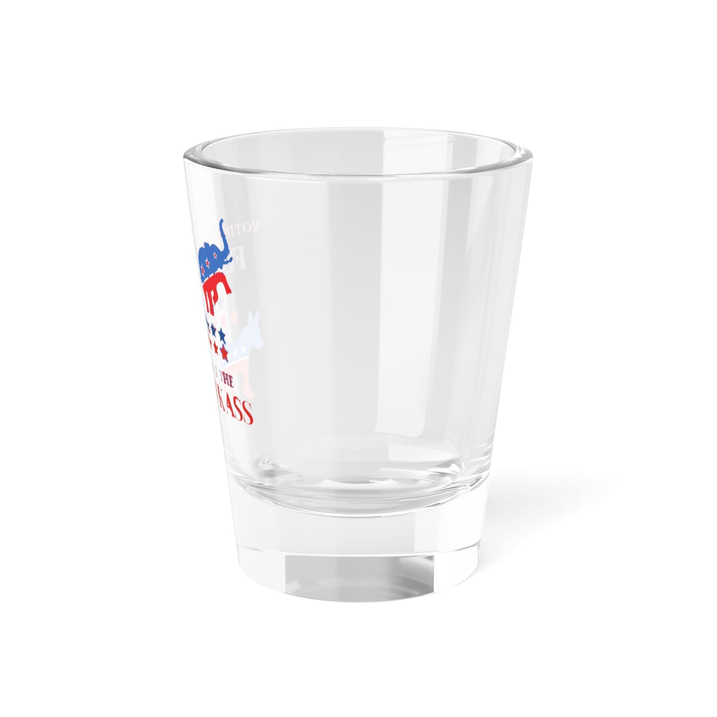 Funny Election-Themed Shot Glass, 1.5oz | Voting for the Felon Not the Jackass | Limited Edition 2024 Collectible