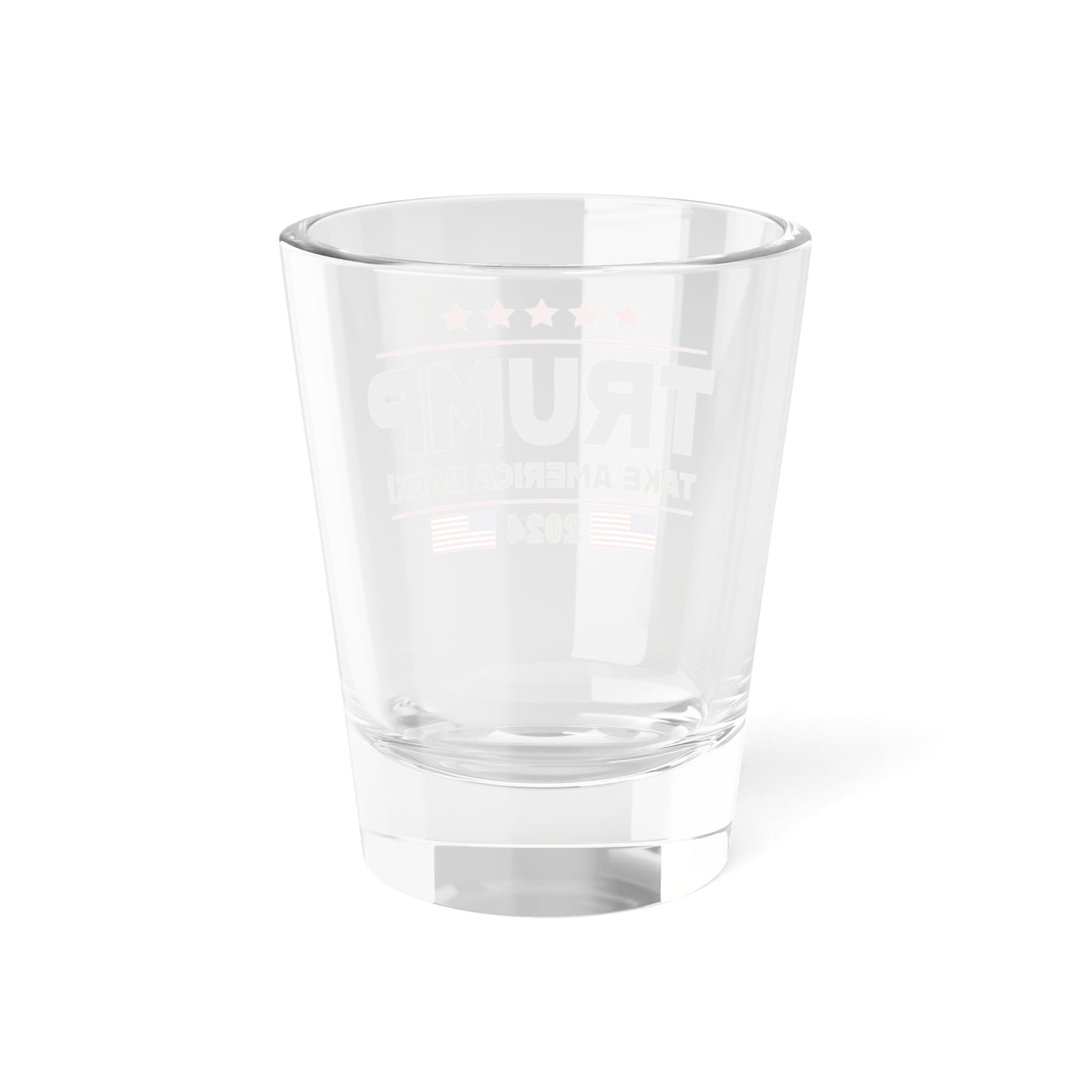 Trump Take America Back 1.5oz Custom Shot Glass | Patriotic Drinkware