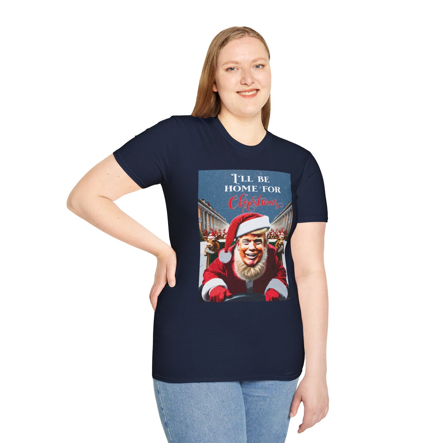 Trump 2024 'I'll Be Home for Christmas' Santa T-Shirt