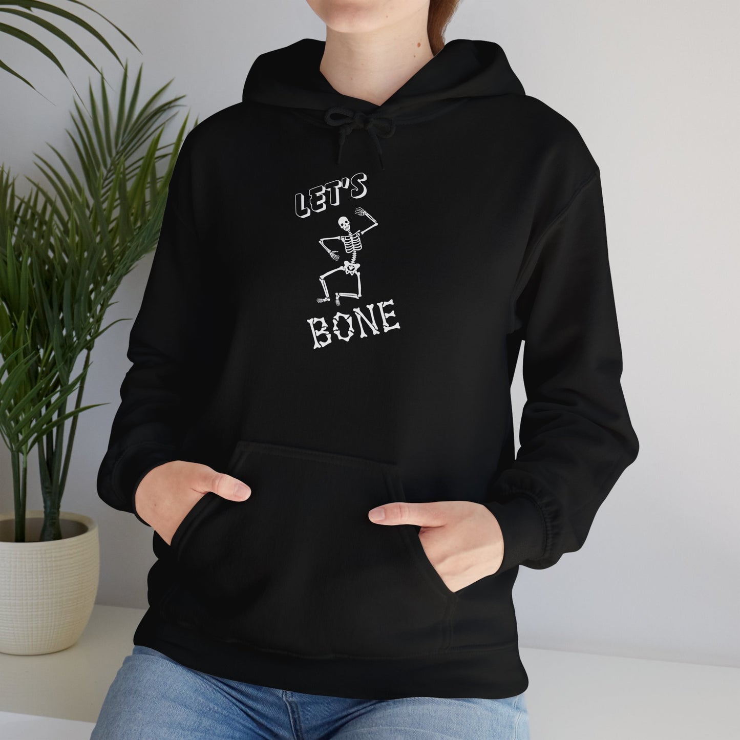 Let's Bone Skeleton Halloween Gildan Hoodie