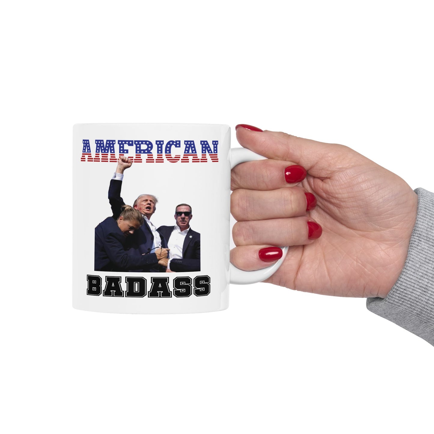 Pro-Trump American Badass Ceramic Mug (11oz, 15oz)