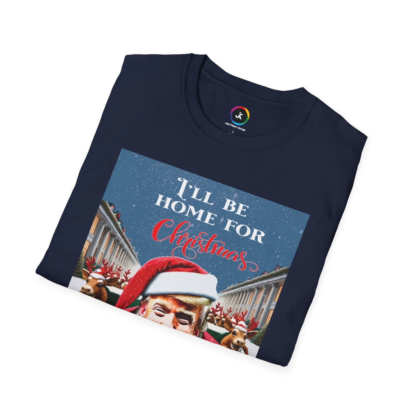 Trump 2024 'I'll Be Home for Christmas' Santa T-Shirt