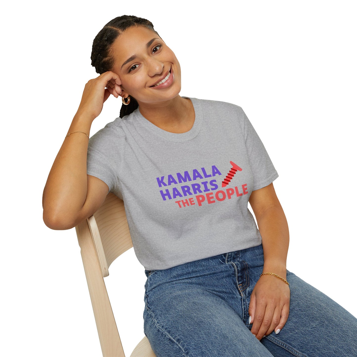 Kamala Harris 2024 “Screwing the People” Gildan Softstyle T-Shirt