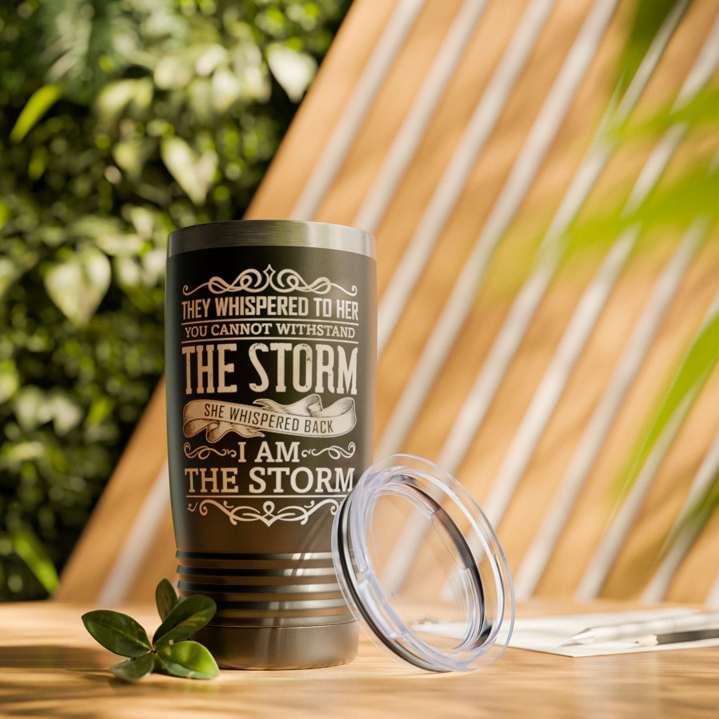I Am the Storm Black Ringneck Tumbler, 20oz