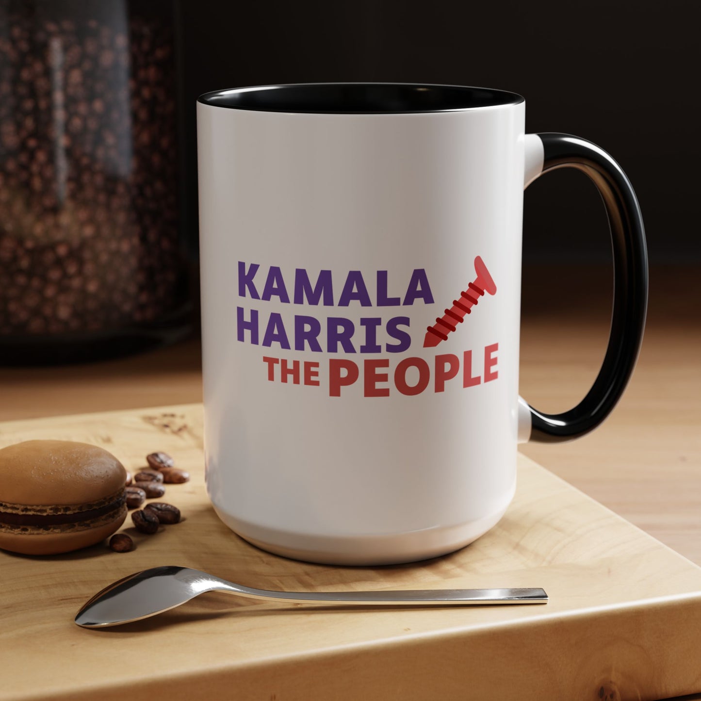 Kamala Harris "Screwing the People" Accent Coffee Mug – 11oz & 15oz