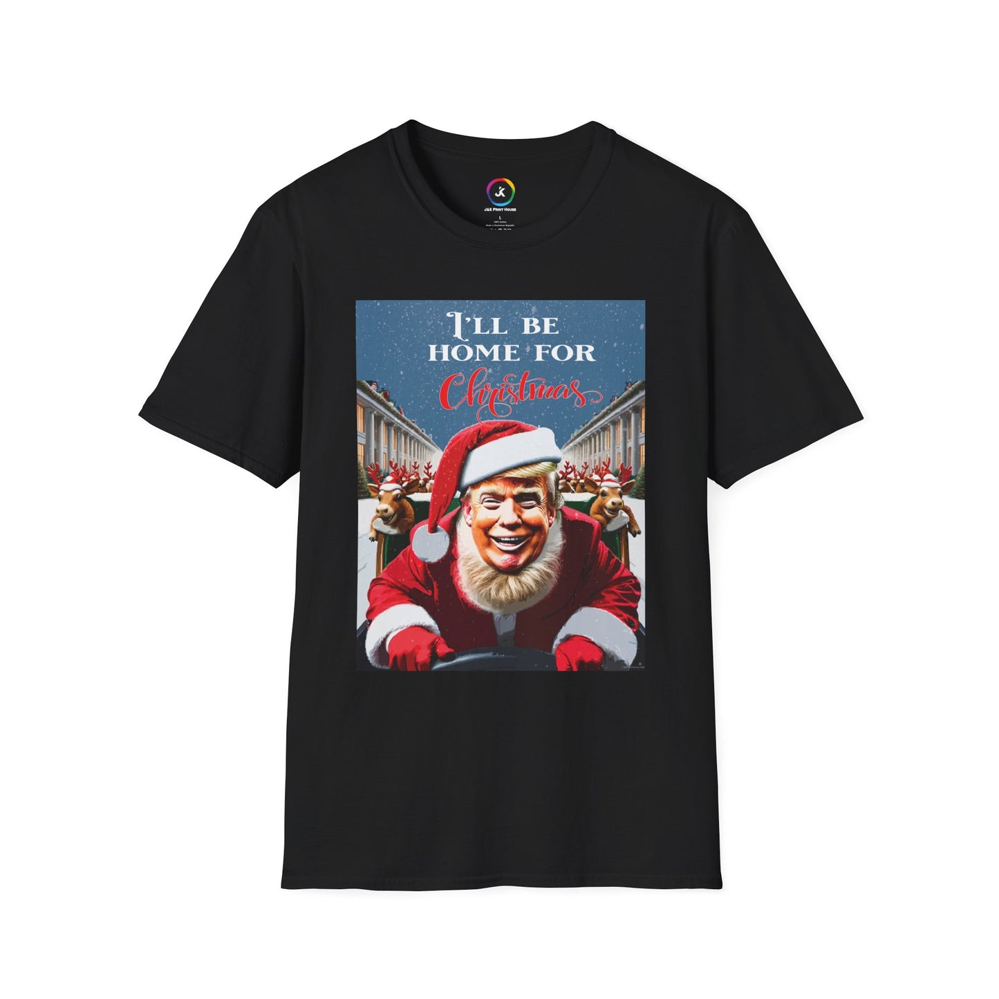 Trump 2024 'I'll Be Home for Christmas' Santa T-Shirt