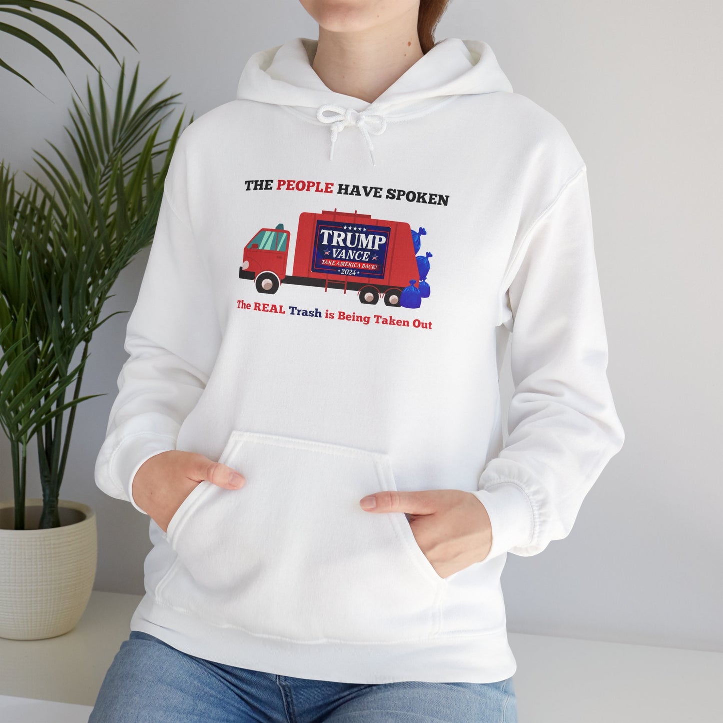 Trump 2024 Victory – The People Have Spoken Garbage Truck Design Hoodie