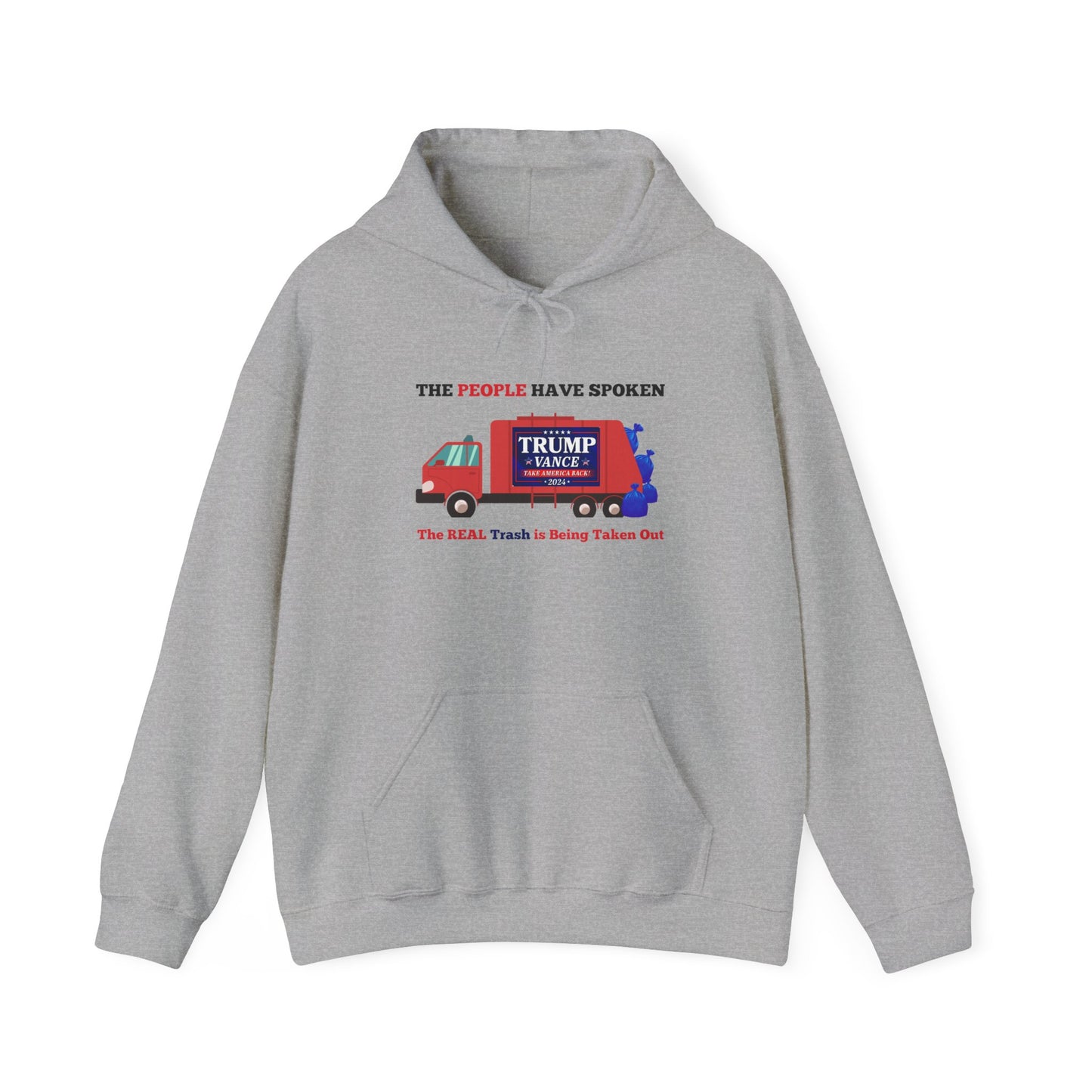Trump 2024 Victory – The People Have Spoken Garbage Truck Design Hoodie