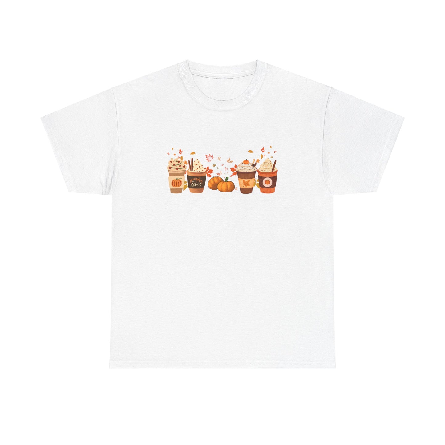 Fall Pumpkin Spice Latte Design Gildan T-shirt