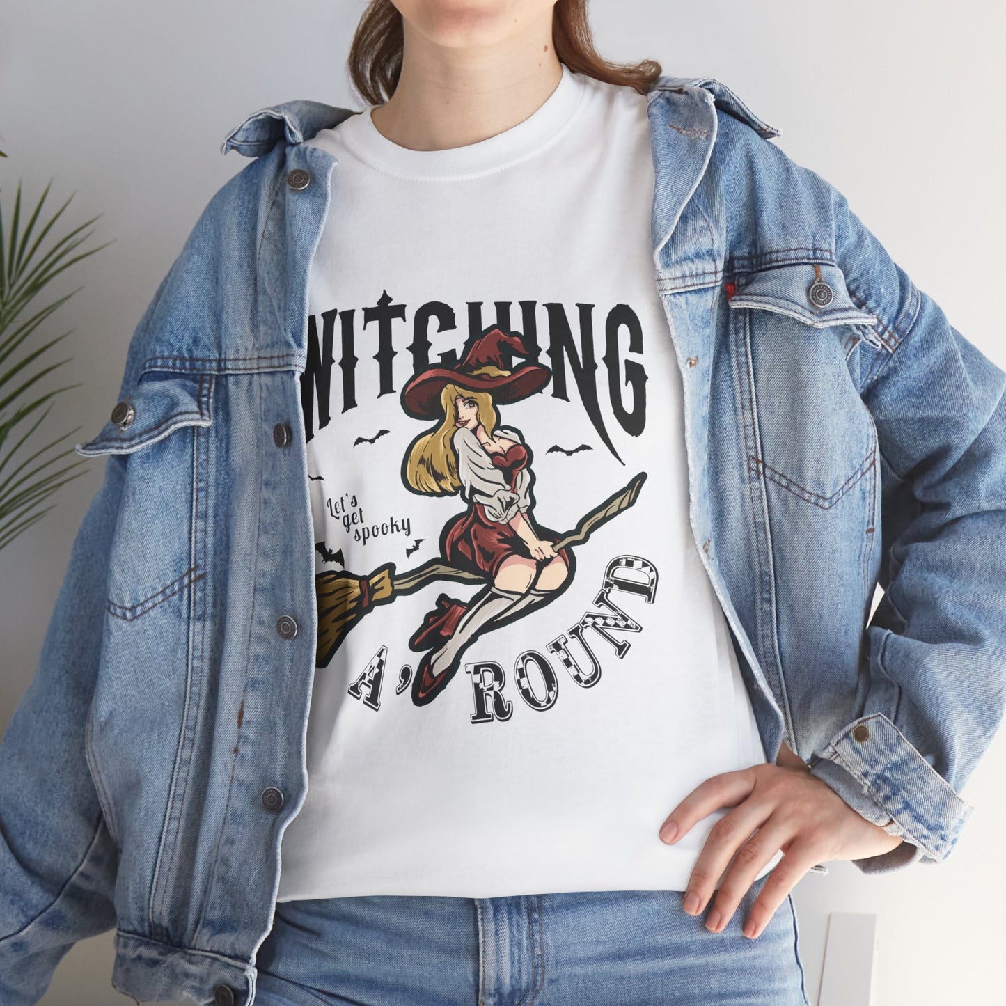 Witching Around Halloween Gildan T-Shirt | Witch Graphic Tee