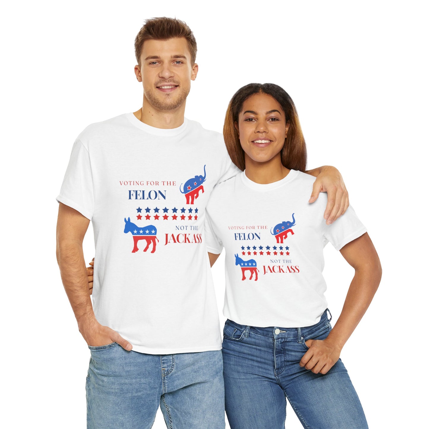 Voting for the Felon Not the Jackass! - Premium Standard T-Shirt