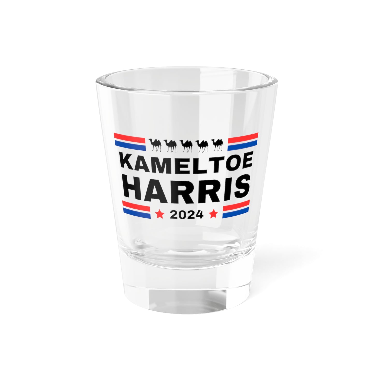 Kameltoe Harris 2024 Shot Glass,  1.5oz – Funny Pro-Trump Political Gift