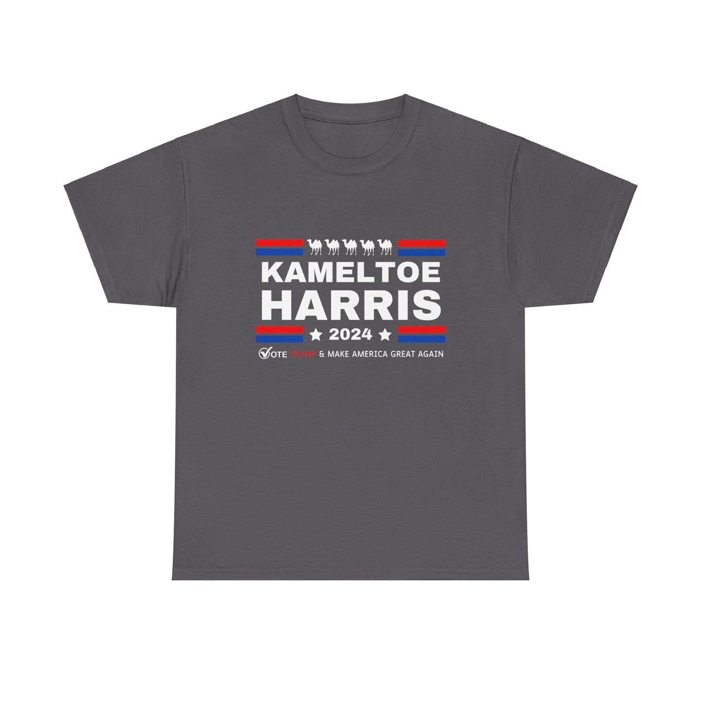 Kameltoe Harris 2024 - Vote Trump - Premium Dark Gildan T Shirt