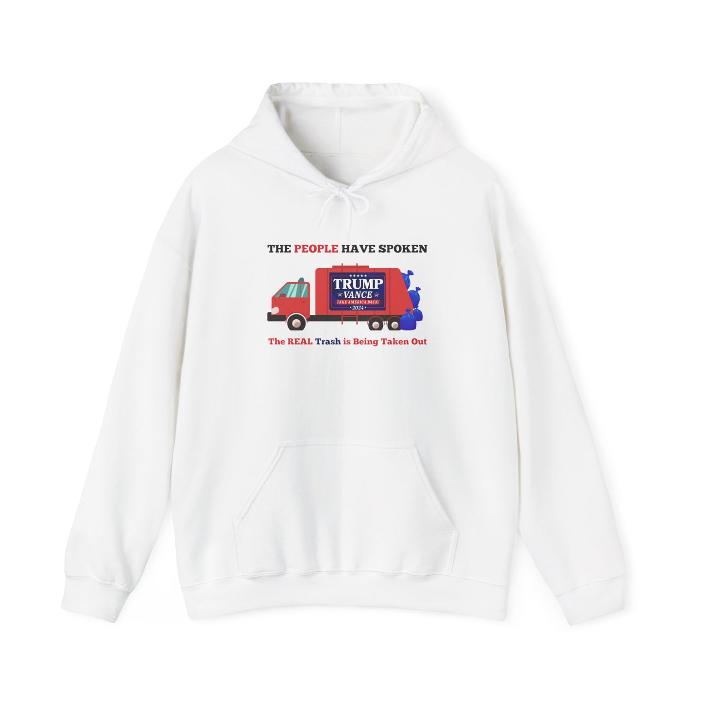 Trump 2024 Victory – The People Have Spoken Garbage Truck Design Hoodie