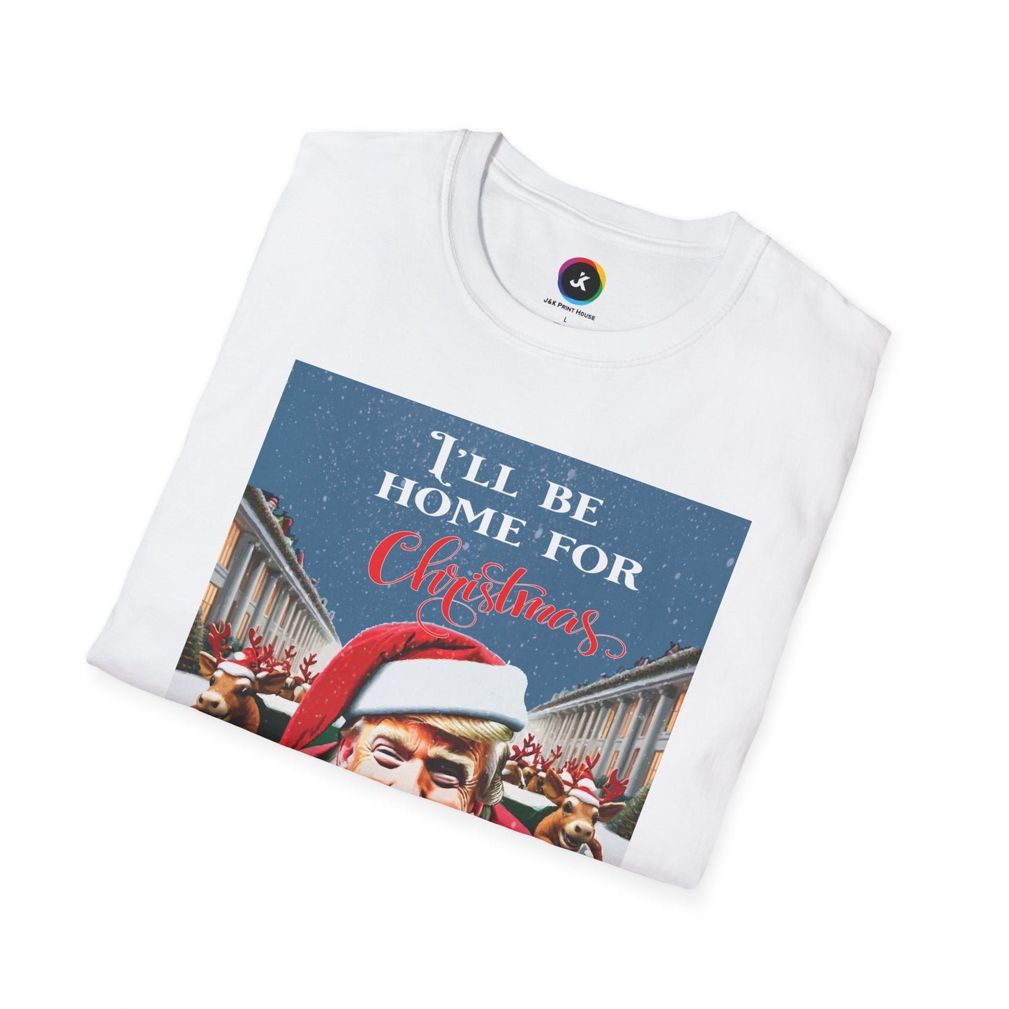 Trump 2024 'I'll Be Home for Christmas' Santa T-Shirt