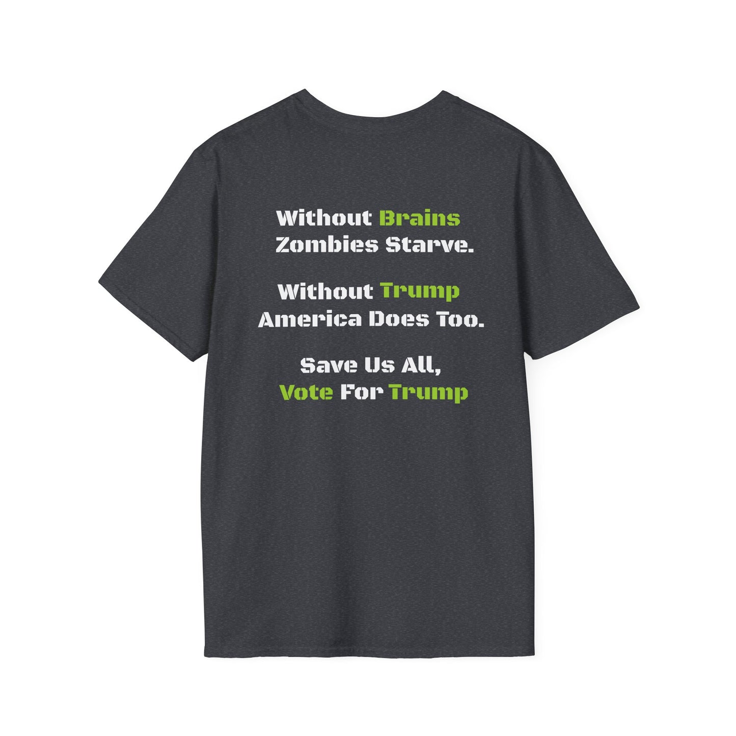 Save Zombies, Vote Trump – Halloween & Election Crossover Zombie Softstyle T-Shirt