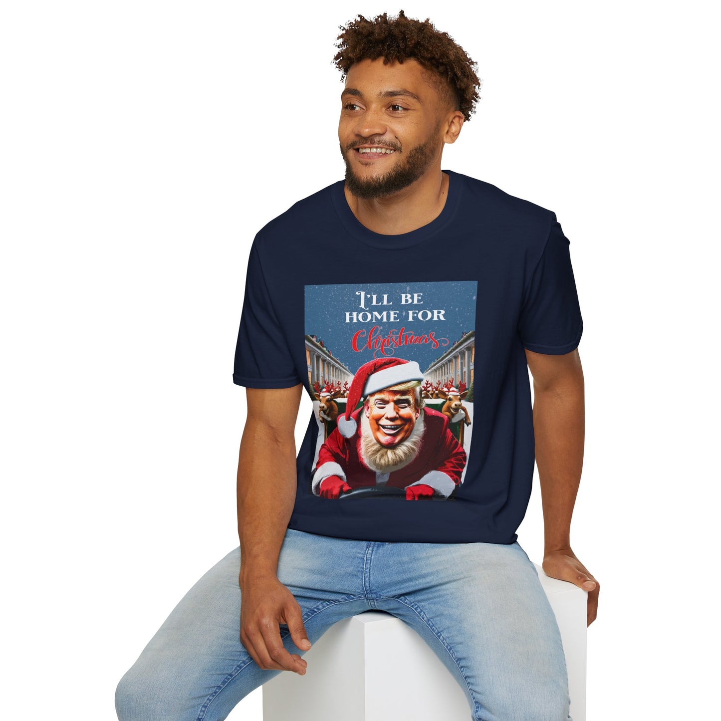 Trump 2024 'I'll Be Home for Christmas' Santa T-Shirt