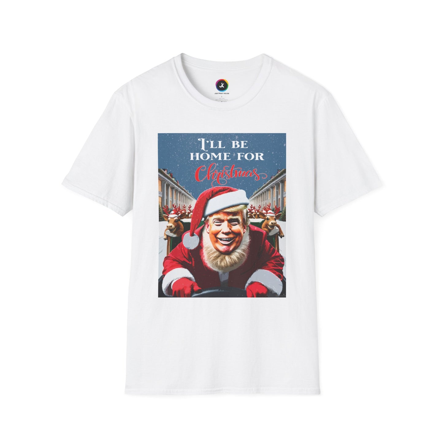 Trump 2024 'I'll Be Home for Christmas' Santa T-Shirt