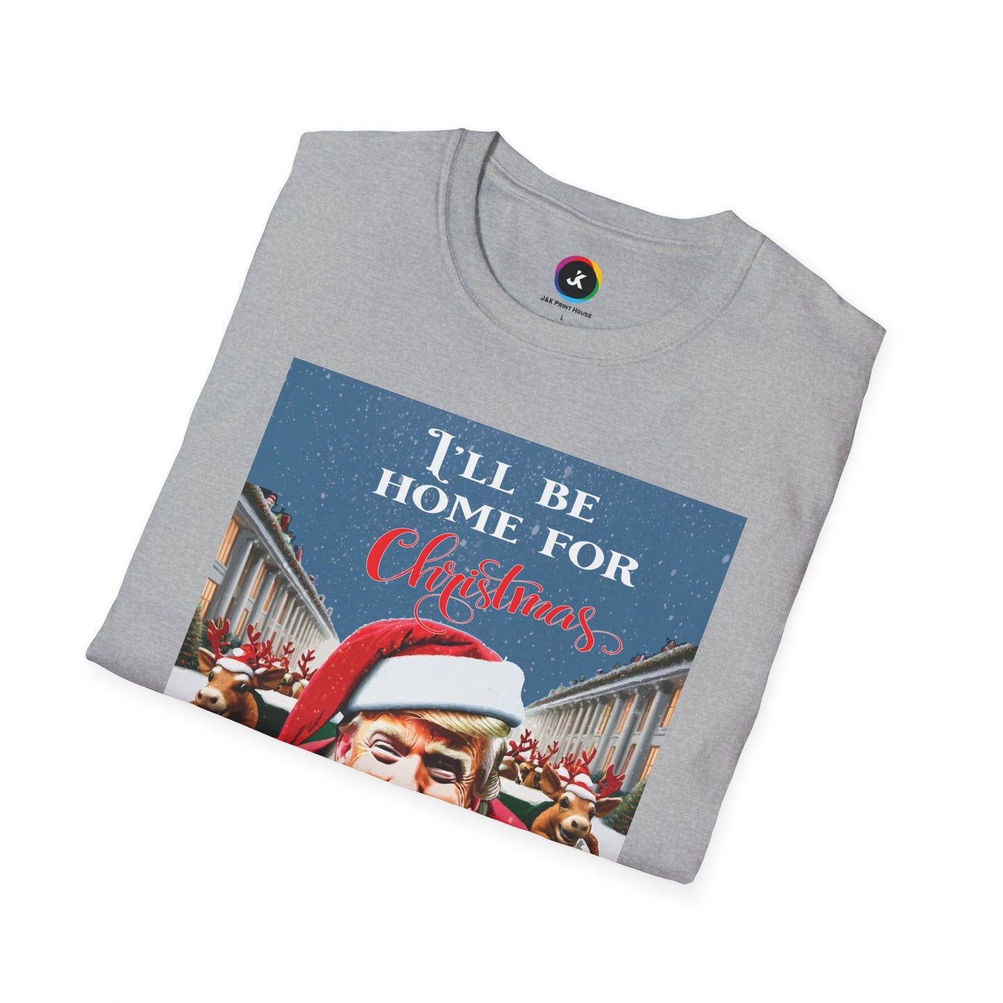 Trump 2024 'I'll Be Home for Christmas' Santa T-Shirt