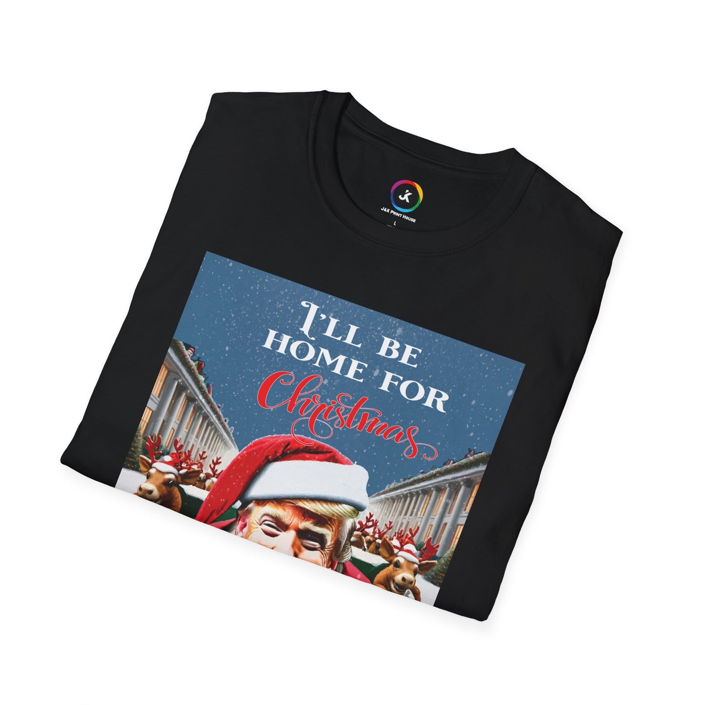 Trump 2024 'I'll Be Home for Christmas' Santa T-Shirt