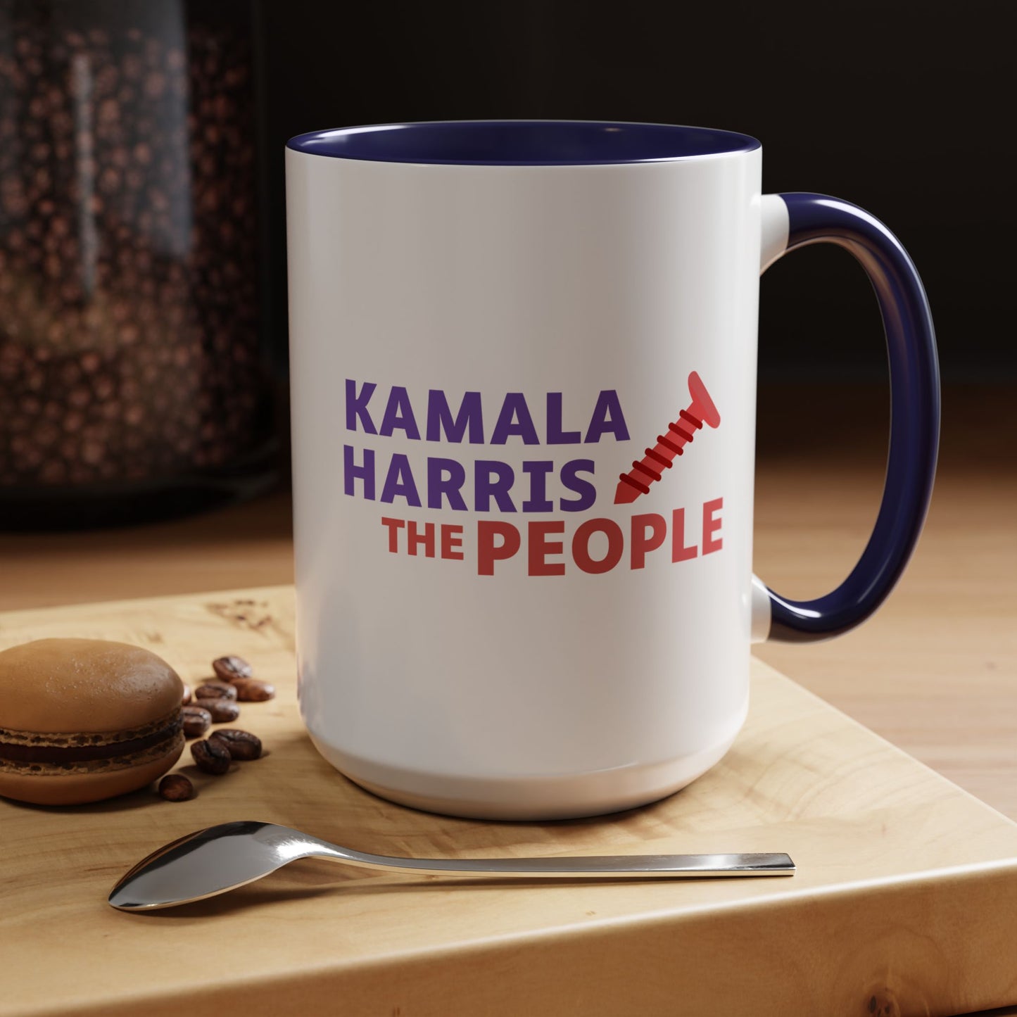 Kamala Harris "Screwing the People" Accent Coffee Mug – 11oz & 15oz