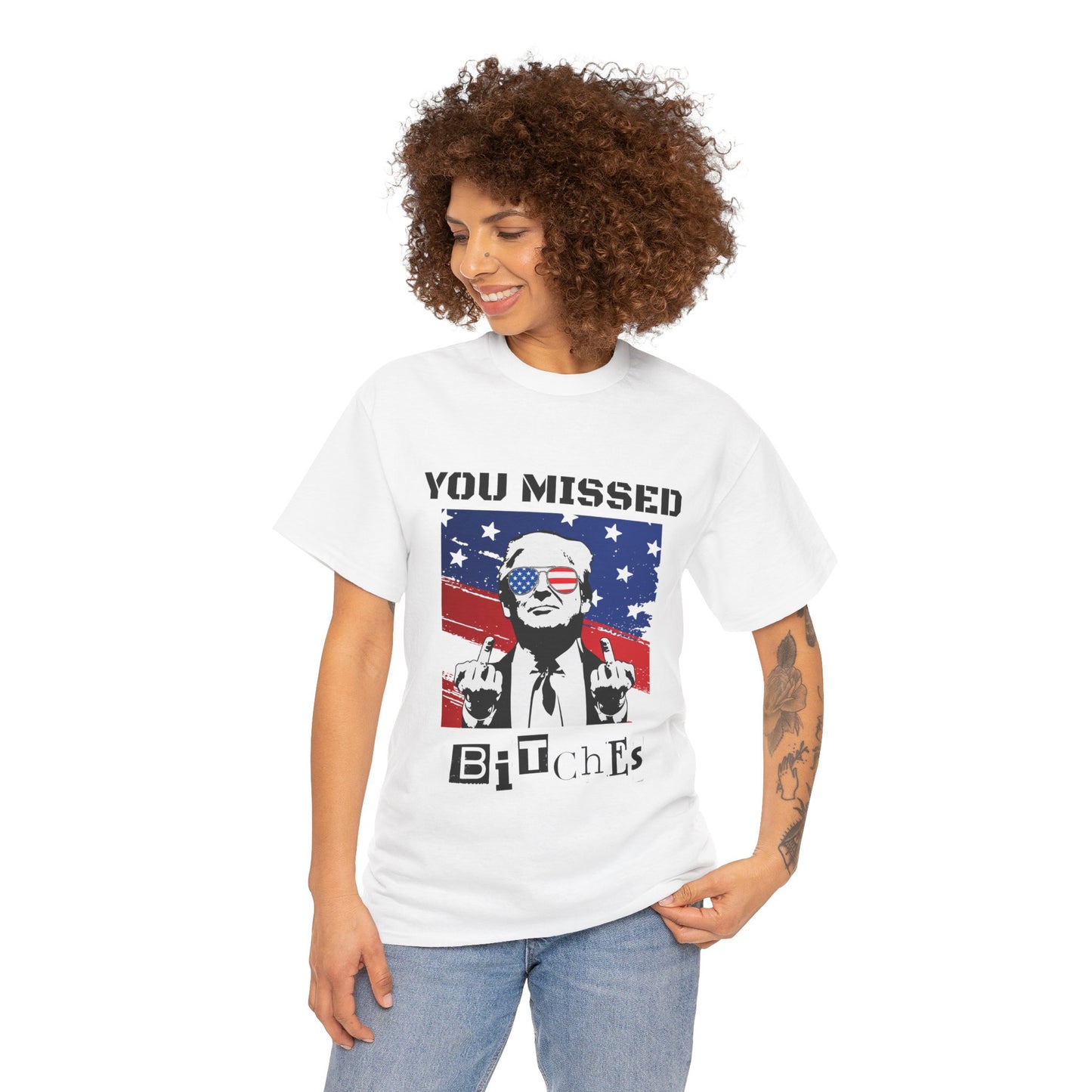 Trump - You Missed B*tches - Light Gildan Heavy T shirt