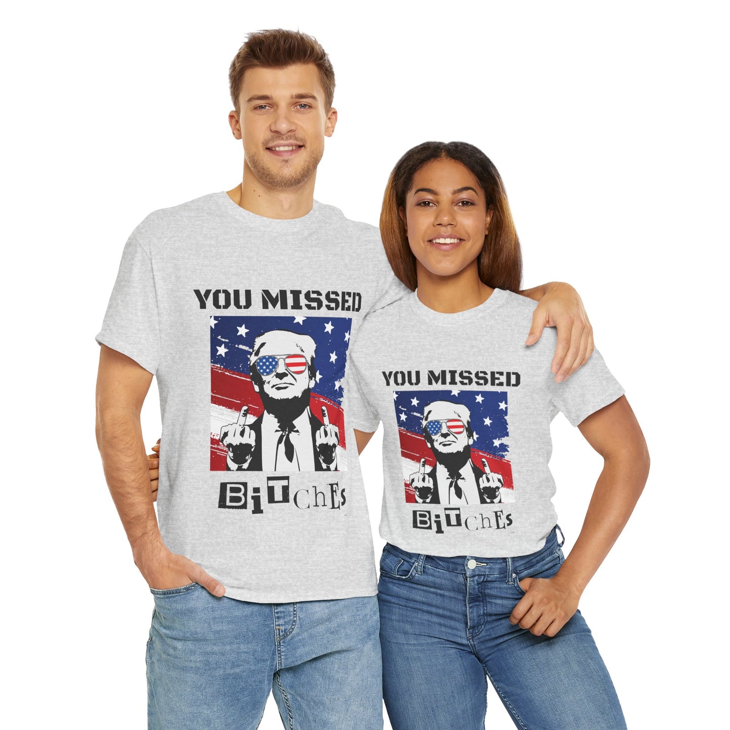 Trump - You Missed B*tches - Light Gildan Heavy T shirt