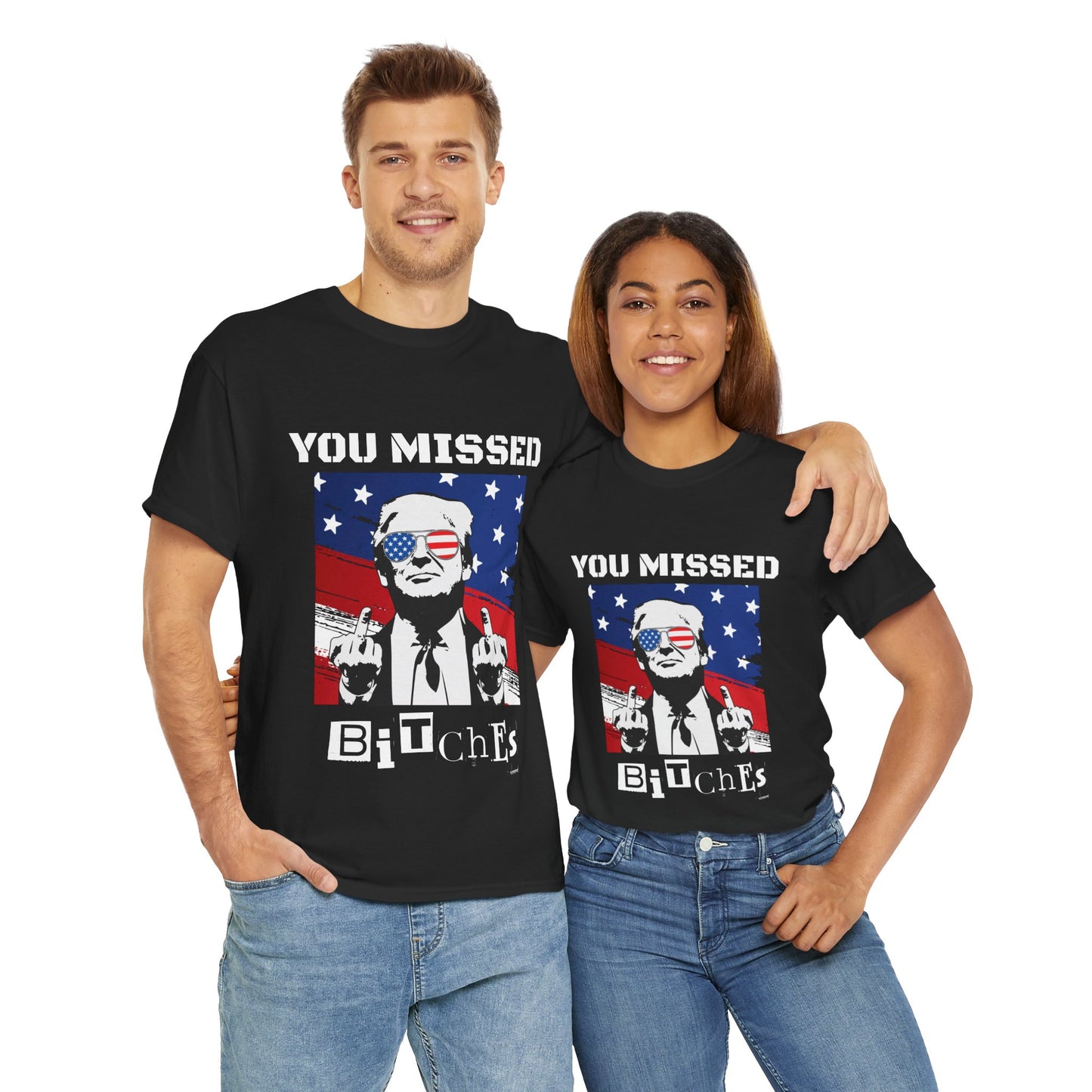 Trump - You Missed B*tches - Dark Gildan Heavy T shirt