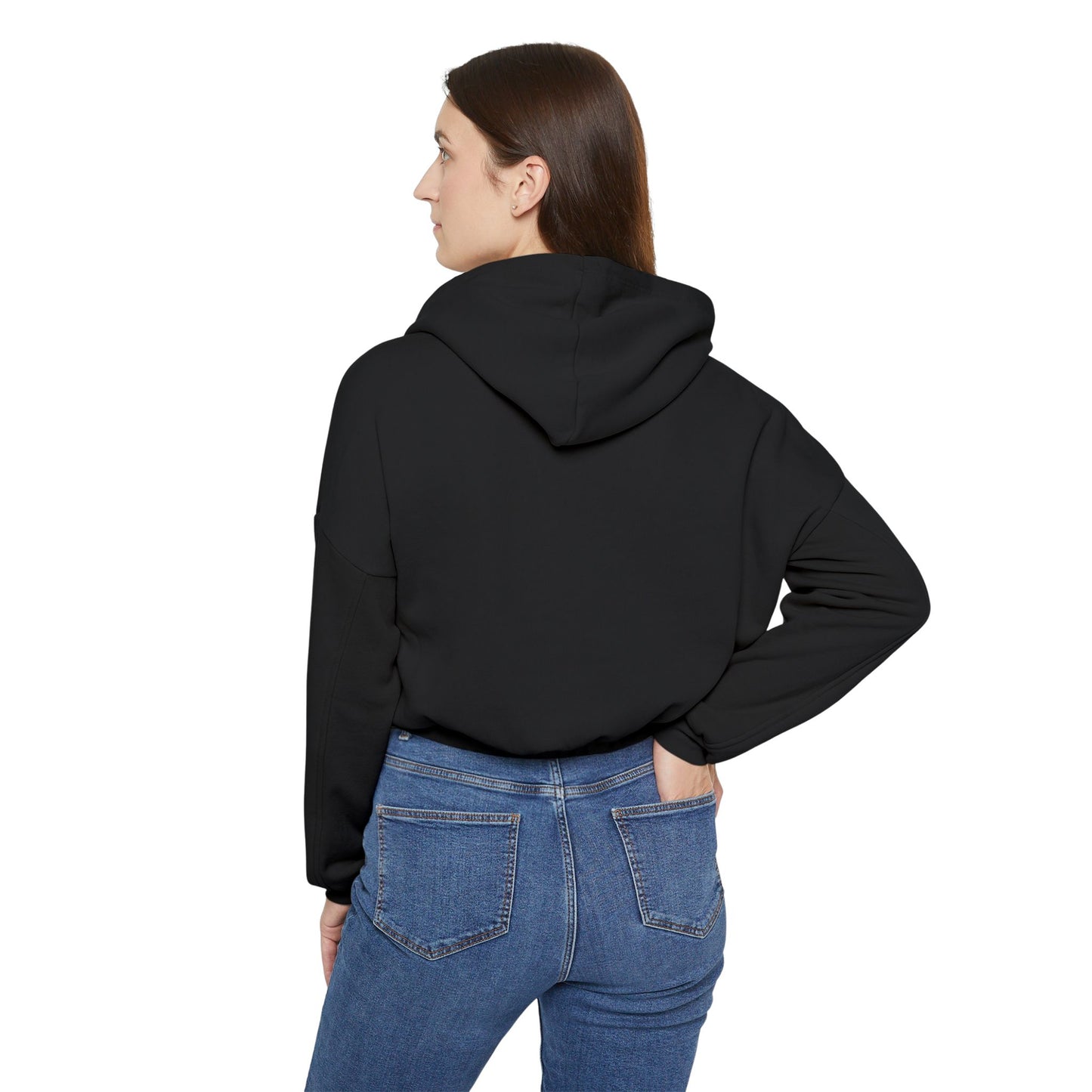 Trump Take America Back Women's Black Cinched Bottom Hoodie
