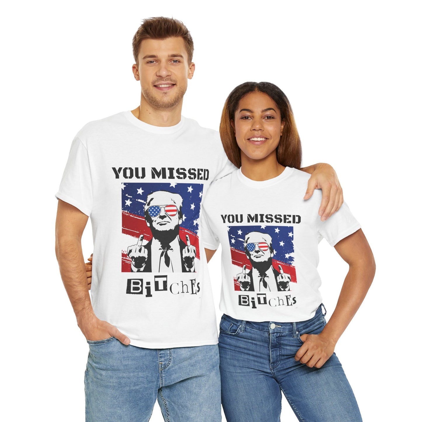 Trump - You Missed B*tches - Light Gildan Heavy T shirt
