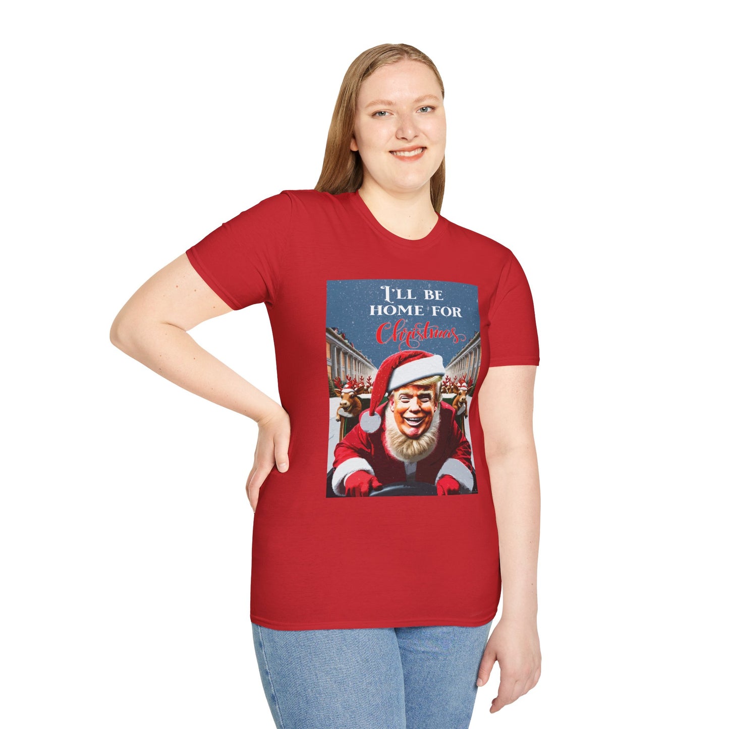 Trump 2024 'I'll Be Home for Christmas' Santa T-Shirt