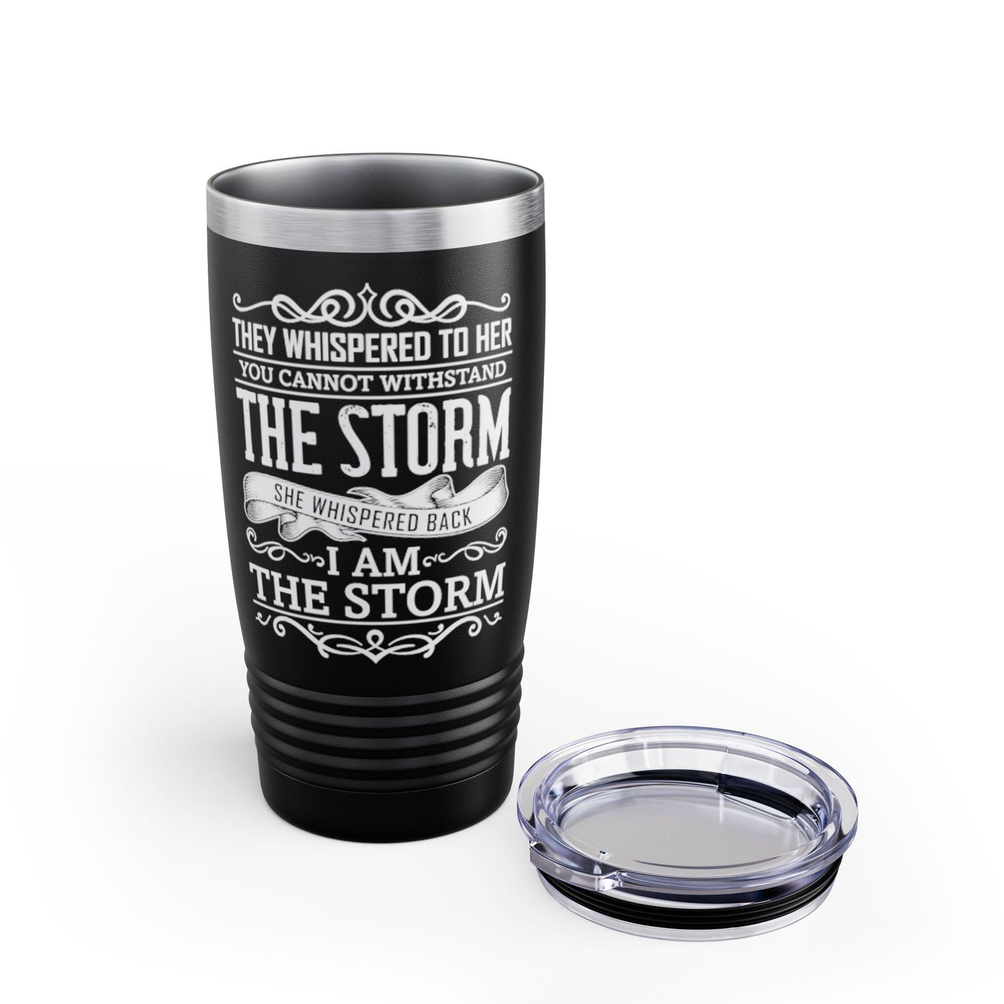 I Am the Storm Black Ringneck Tumbler, 20oz