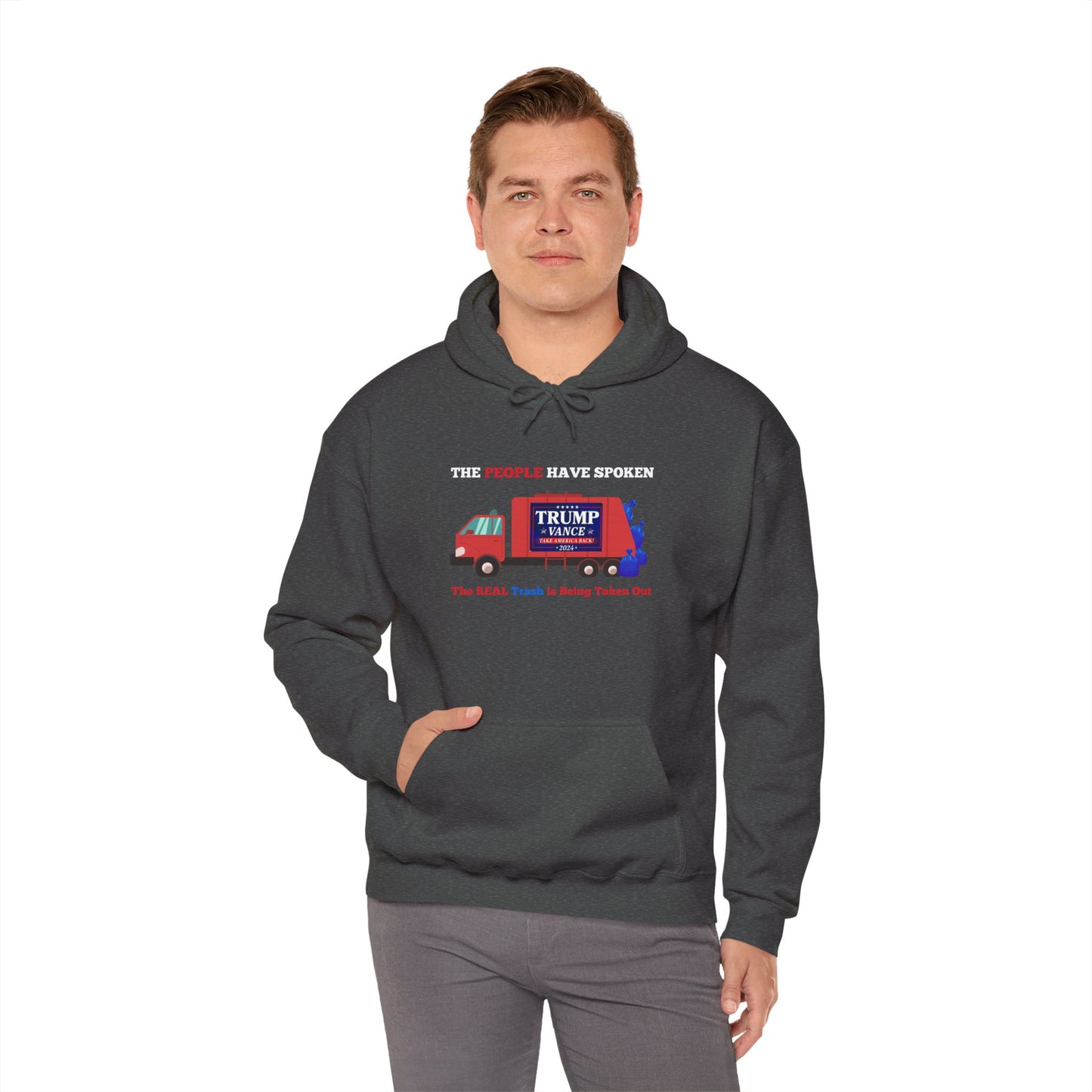 Trump 2024 Victory – The People Have Spoken Garbage Truck Design Hoodie
