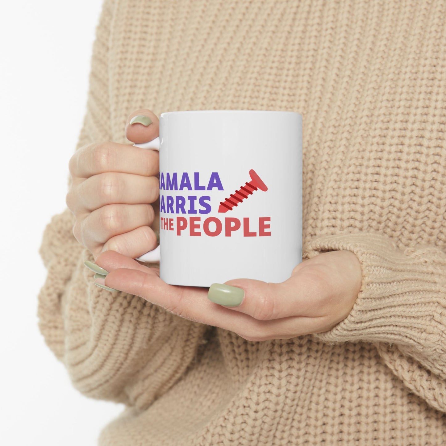 Kamala Harris "Screwing the People" Ceramic Coffee Mug – 11oz & 15oz