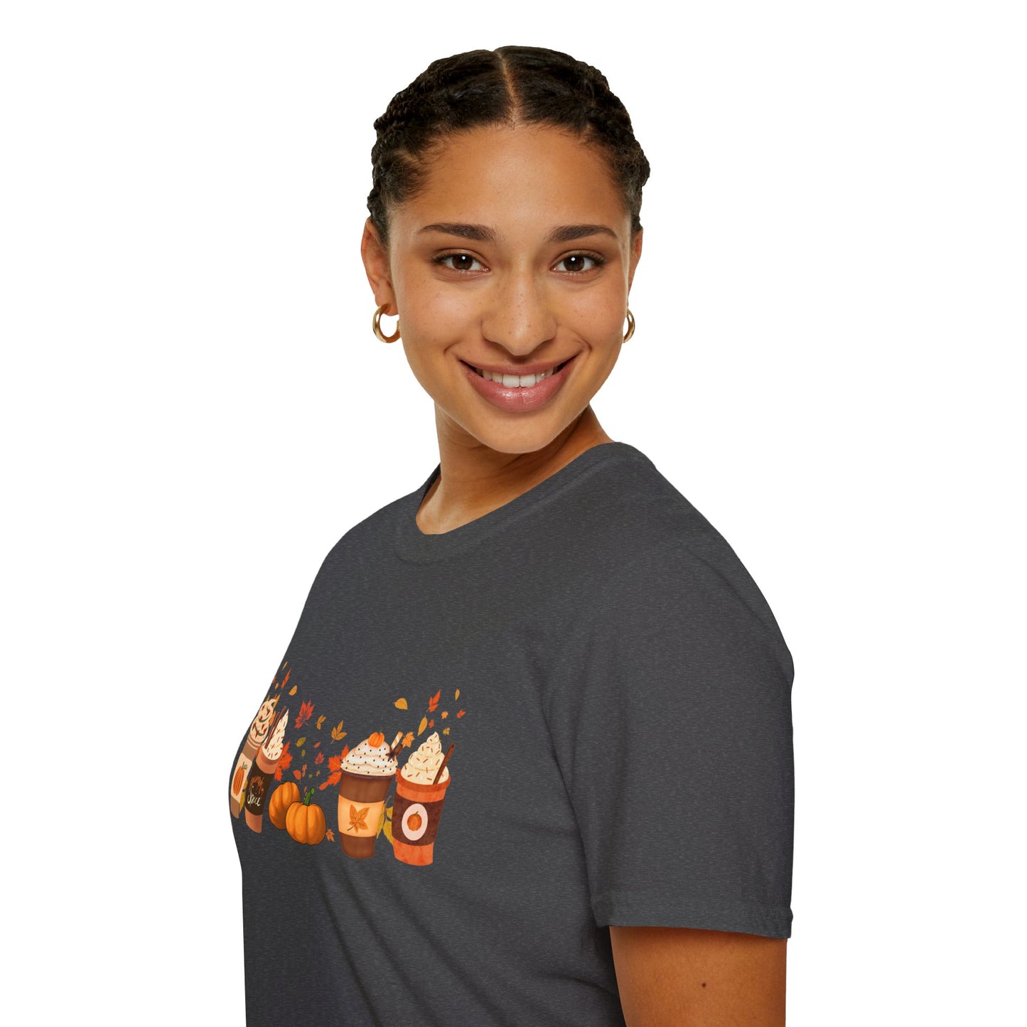 Fall Pumpkin Spice Latte Design Gildan Softstyle T-Shirt