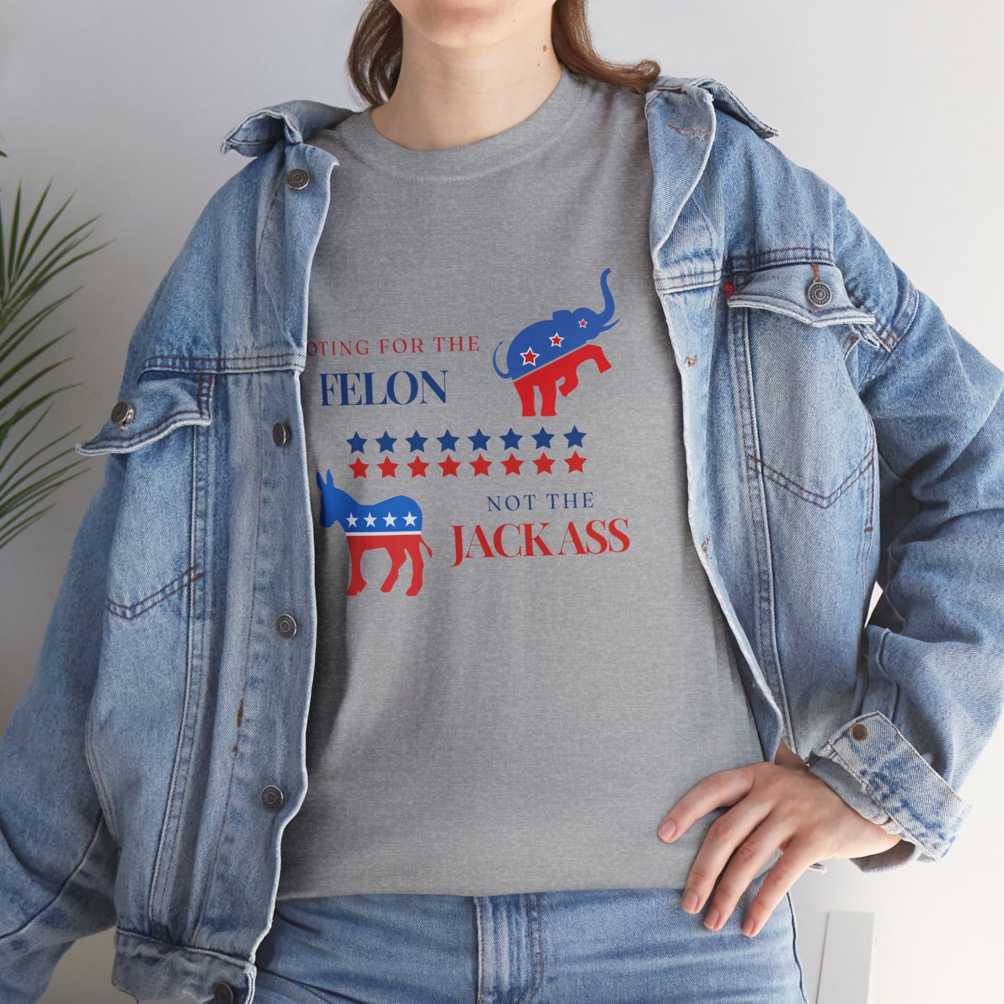 Voting for the Felon Not the Jackass! - Premium Standard T-Shirt