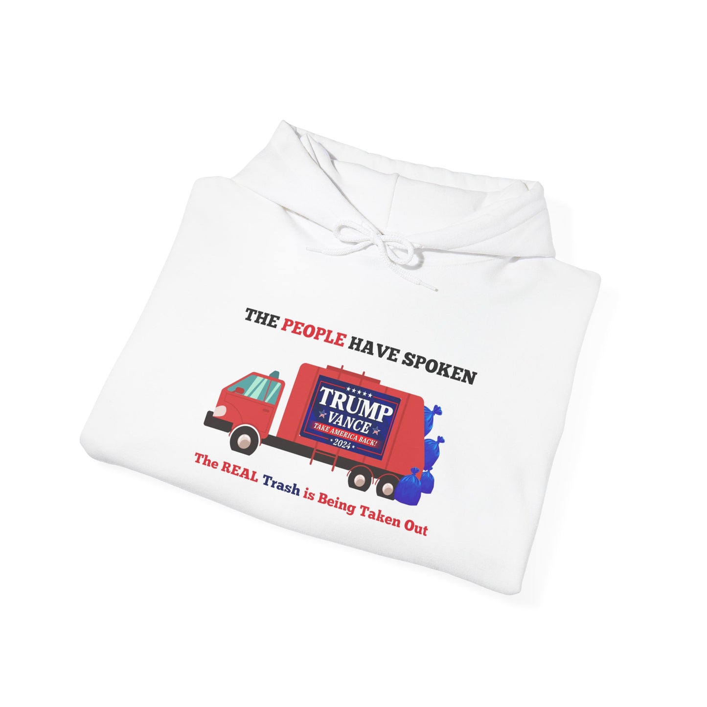 Trump 2024 Victory – The People Have Spoken Garbage Truck Design Hoodie