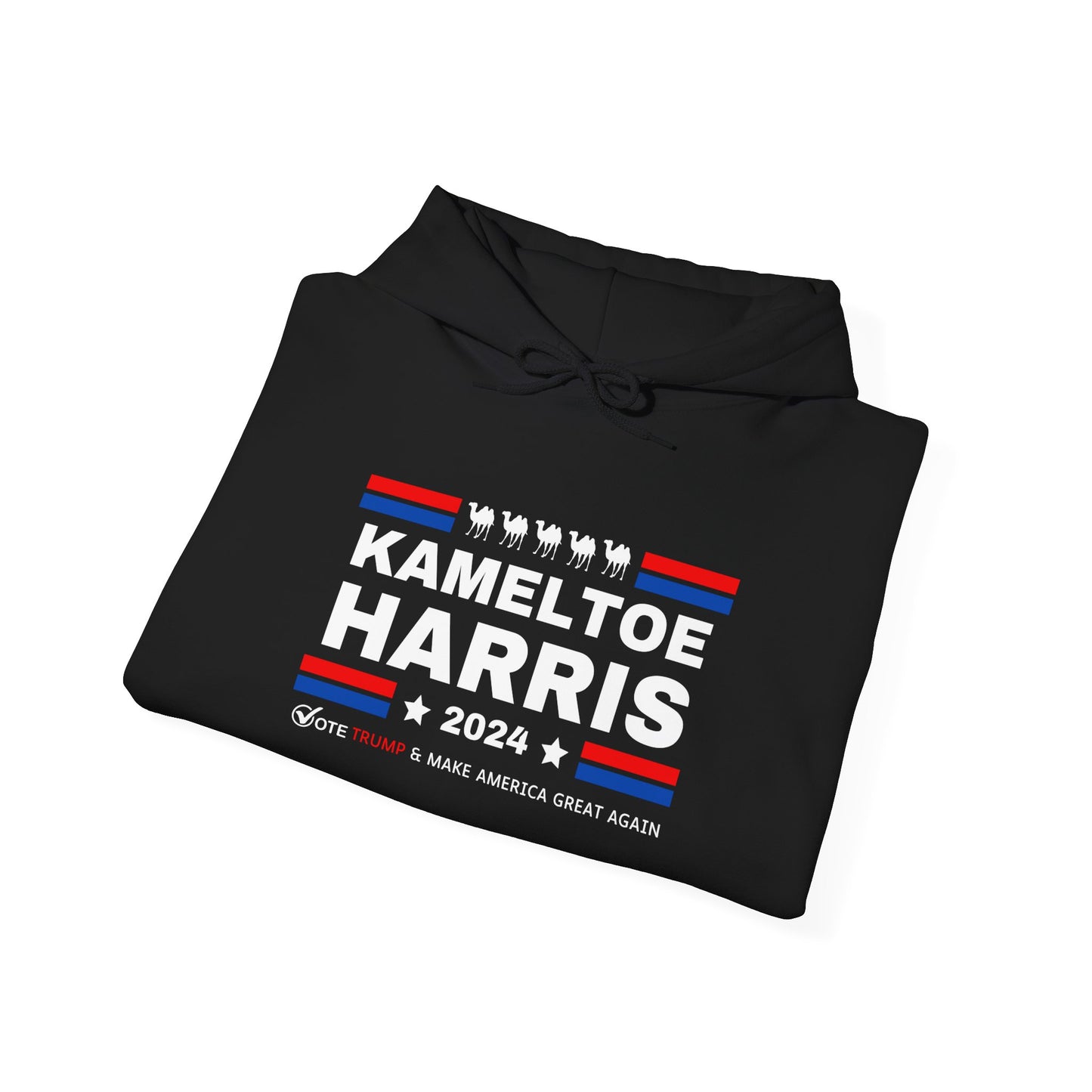 Kameltoe Harris 2024 - Vote Trump Dark Gildan Unisex Hoodie
