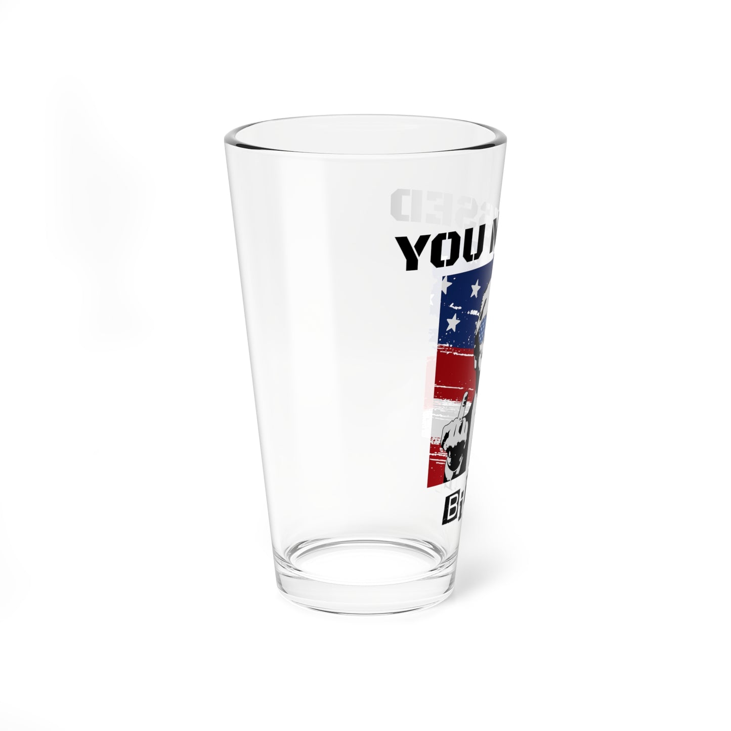 Trump You Missed B*tches 16oz Mixing Glass | Bold Pro Trump Political Drinkware